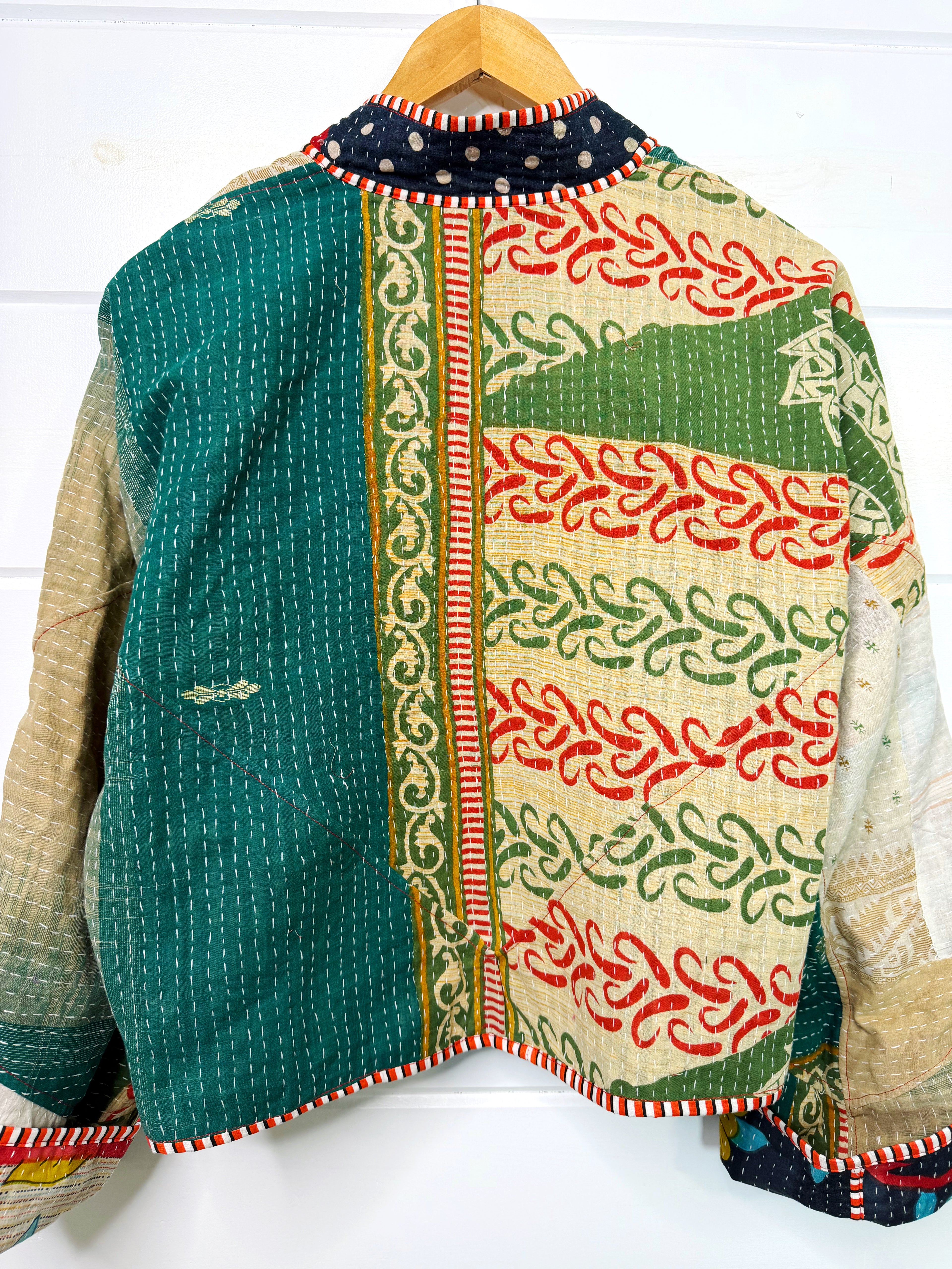 Patchwork Kantha Jacket – Quilted Reversible Blanket Coat