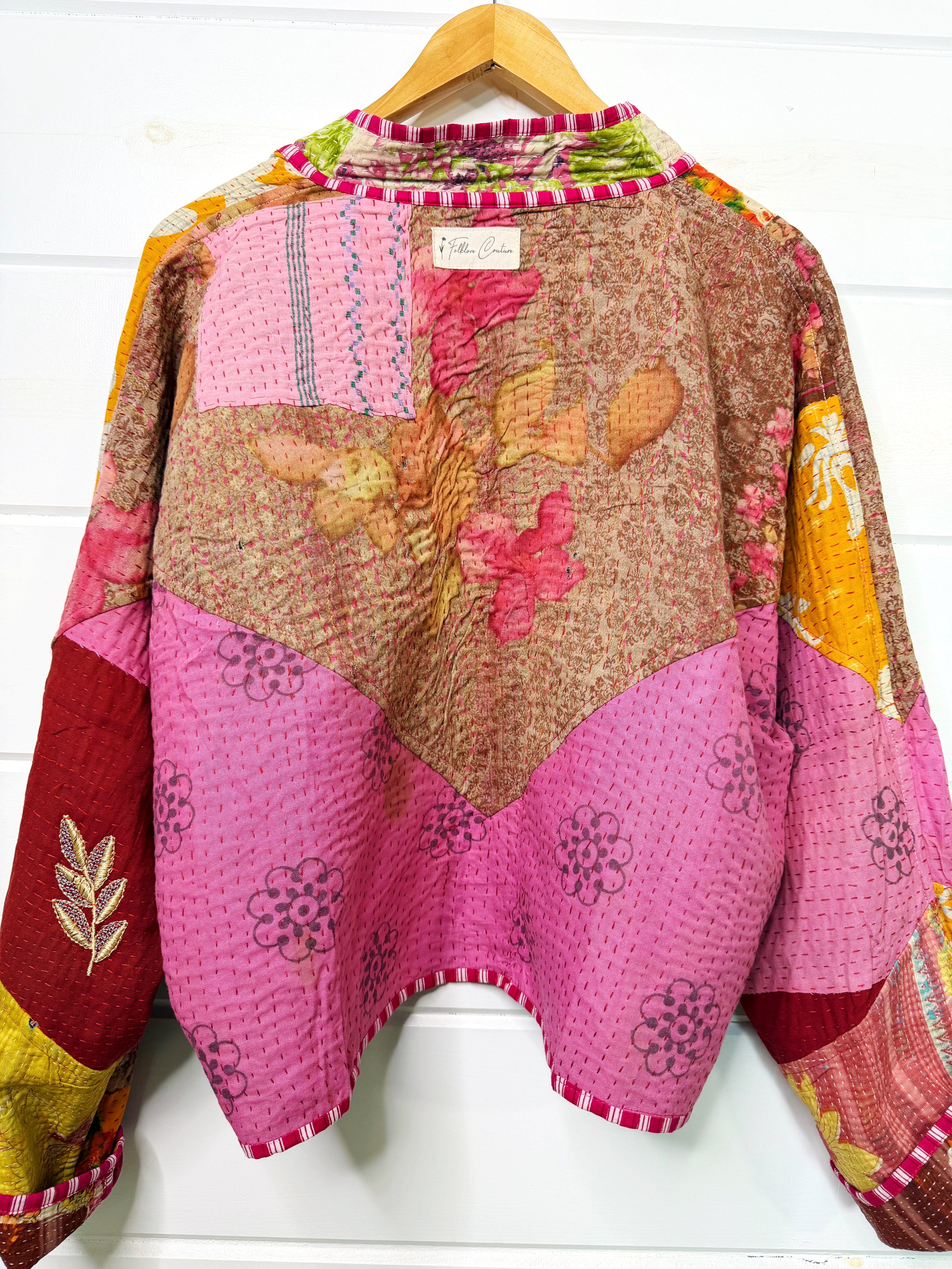 Patchwork Kantha Jacket – Quilted Reversible Blanket Coat