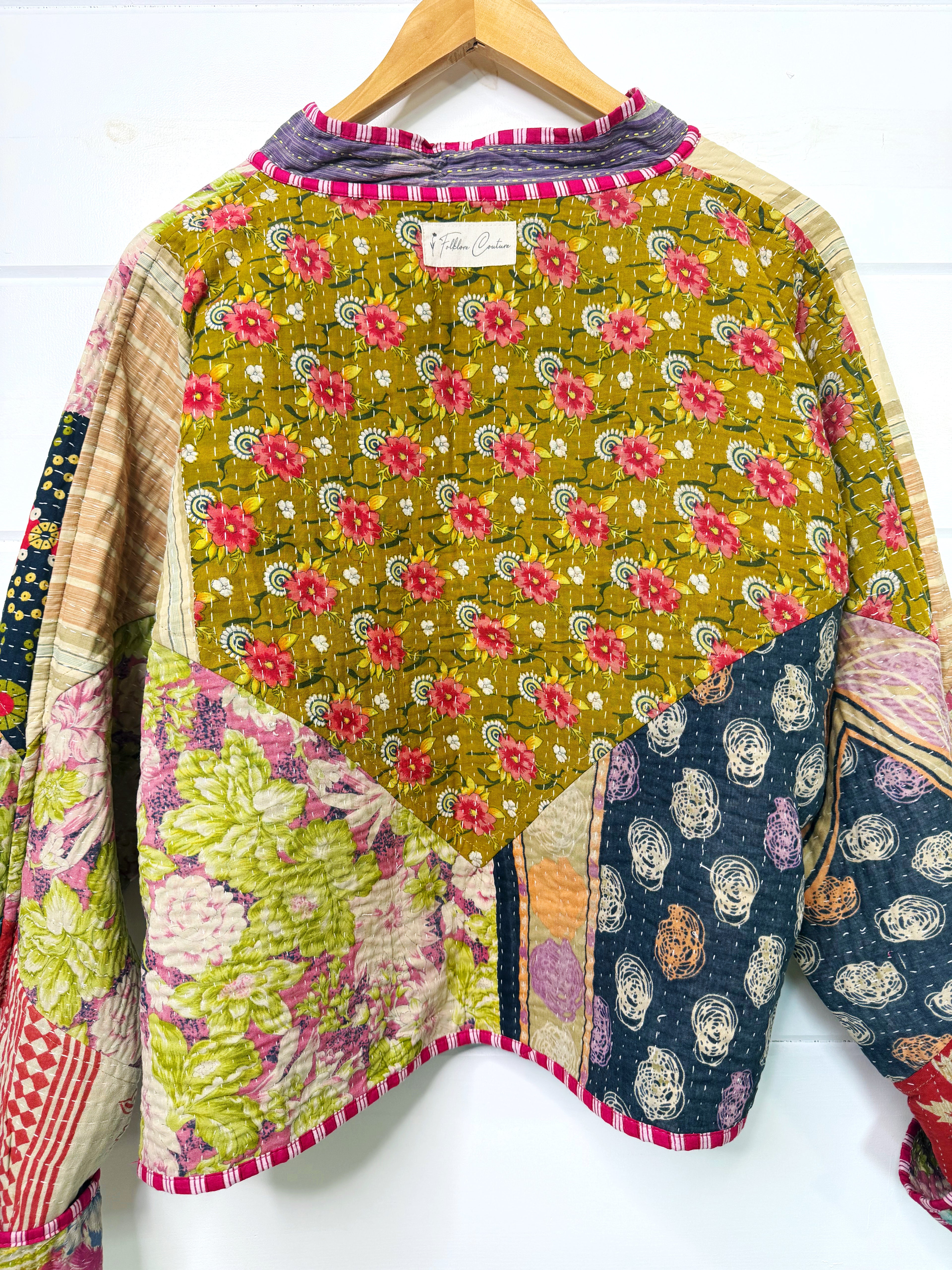 Patchwork Kantha Jacket – Quilted Reversible Blanket Coat