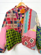 Patchwork Kantha Jacket – Quilted Reversible Blanket Coat