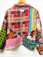Patchwork Kantha Jacket – Quilted Reversible Blanket Coat
