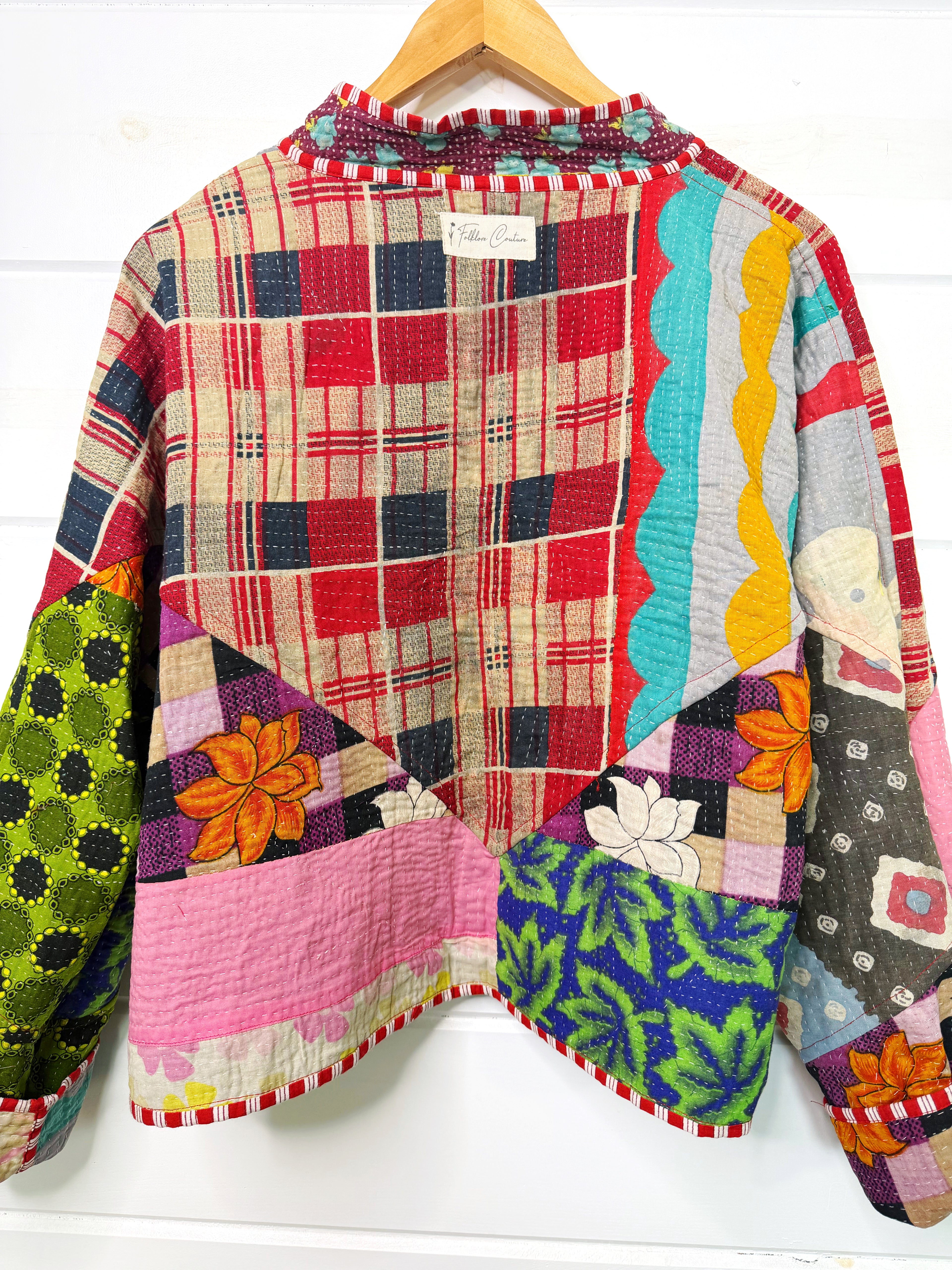 Patchwork Kantha Jacket – Quilted Reversible Blanket Coat
