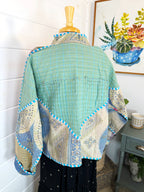 Patchwork Kantha Jacket – Quilted Reversible Blanket Coat
