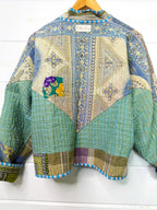 Patchwork Kantha Jacket – Quilted Reversible Blanket Coat