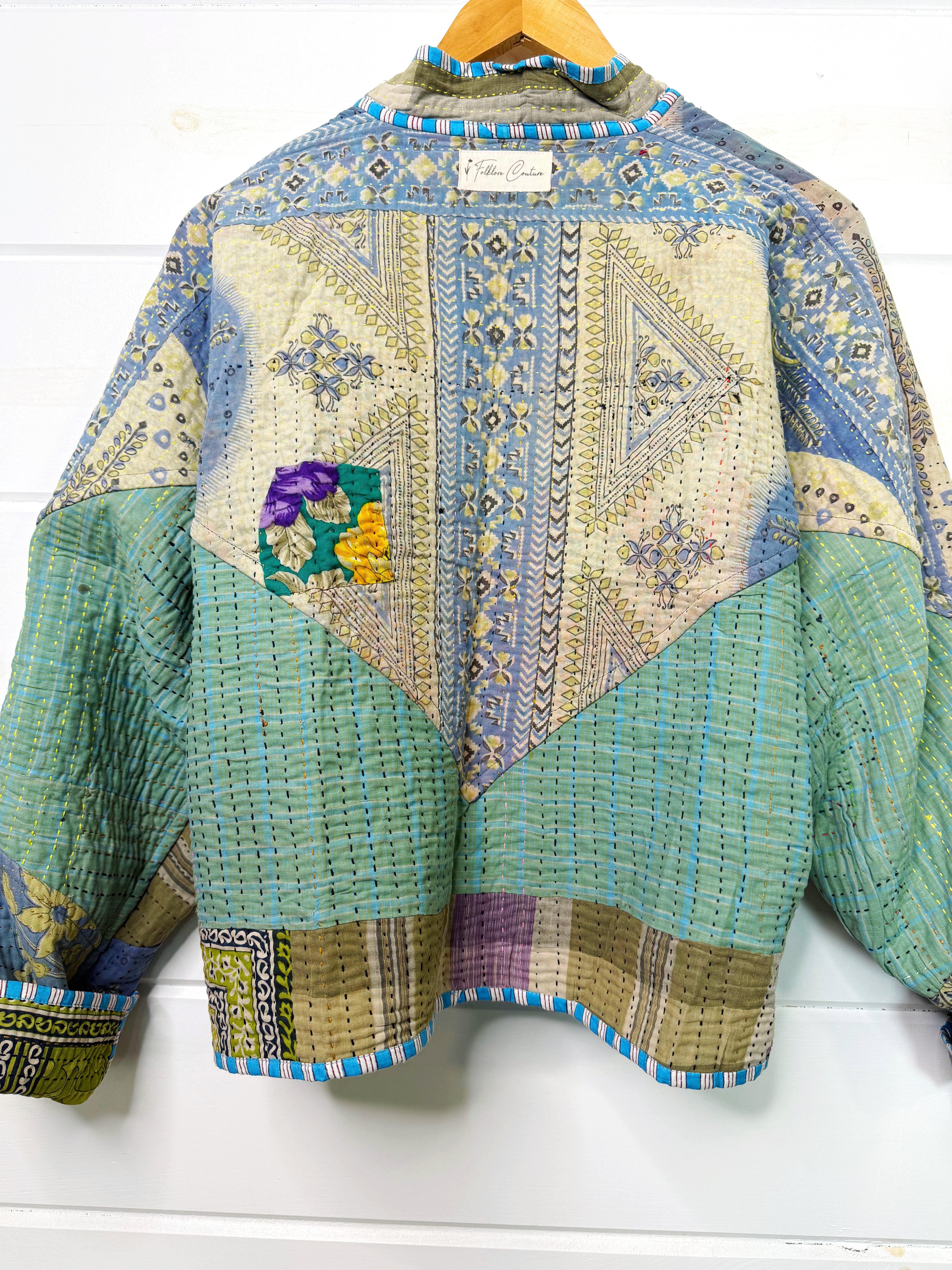 Patchwork Kantha Jacket – Quilted Reversible Blanket Coat
