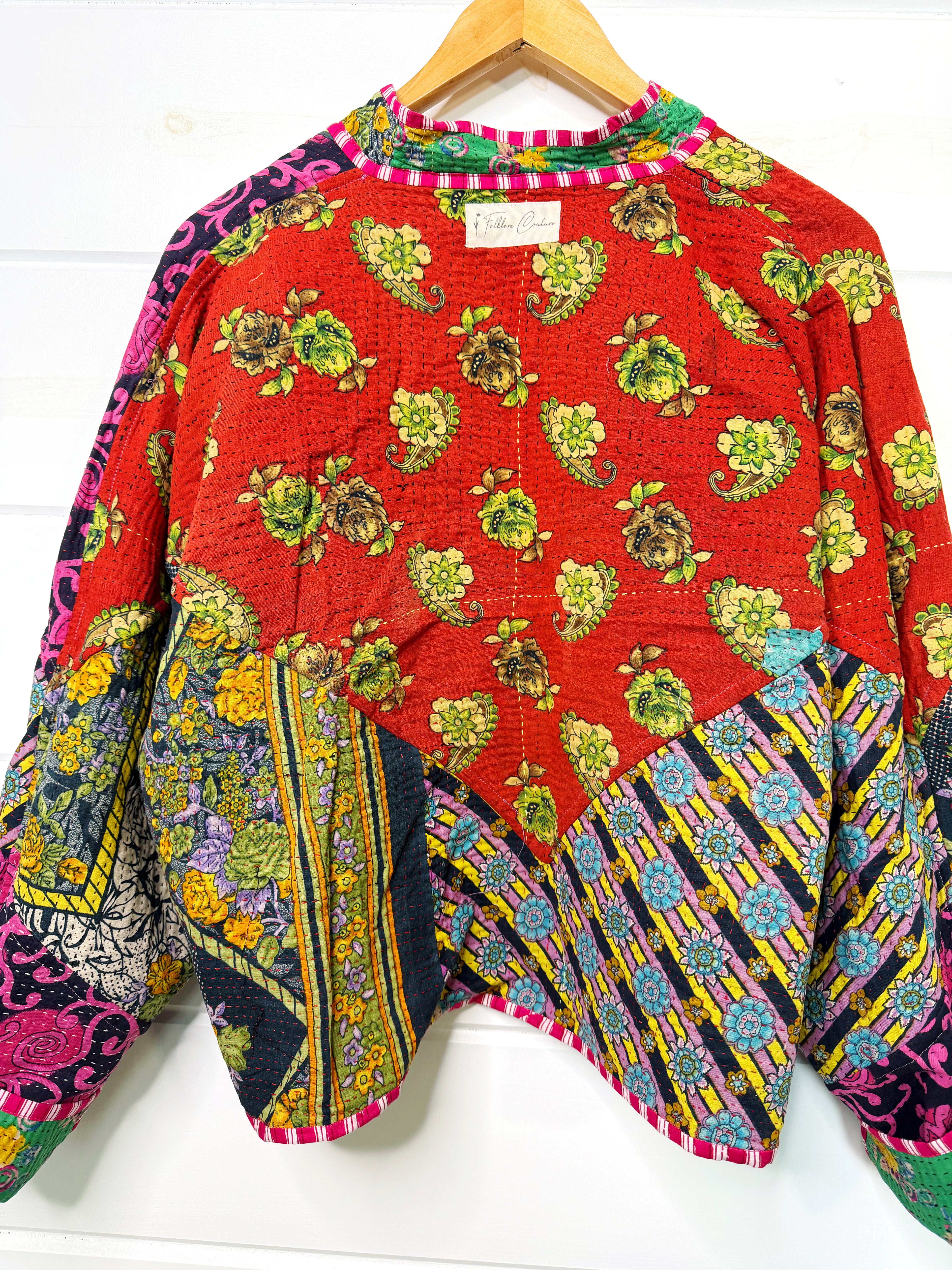 Patchwork Kantha Jacket – Quilted Reversible Blanket Coat