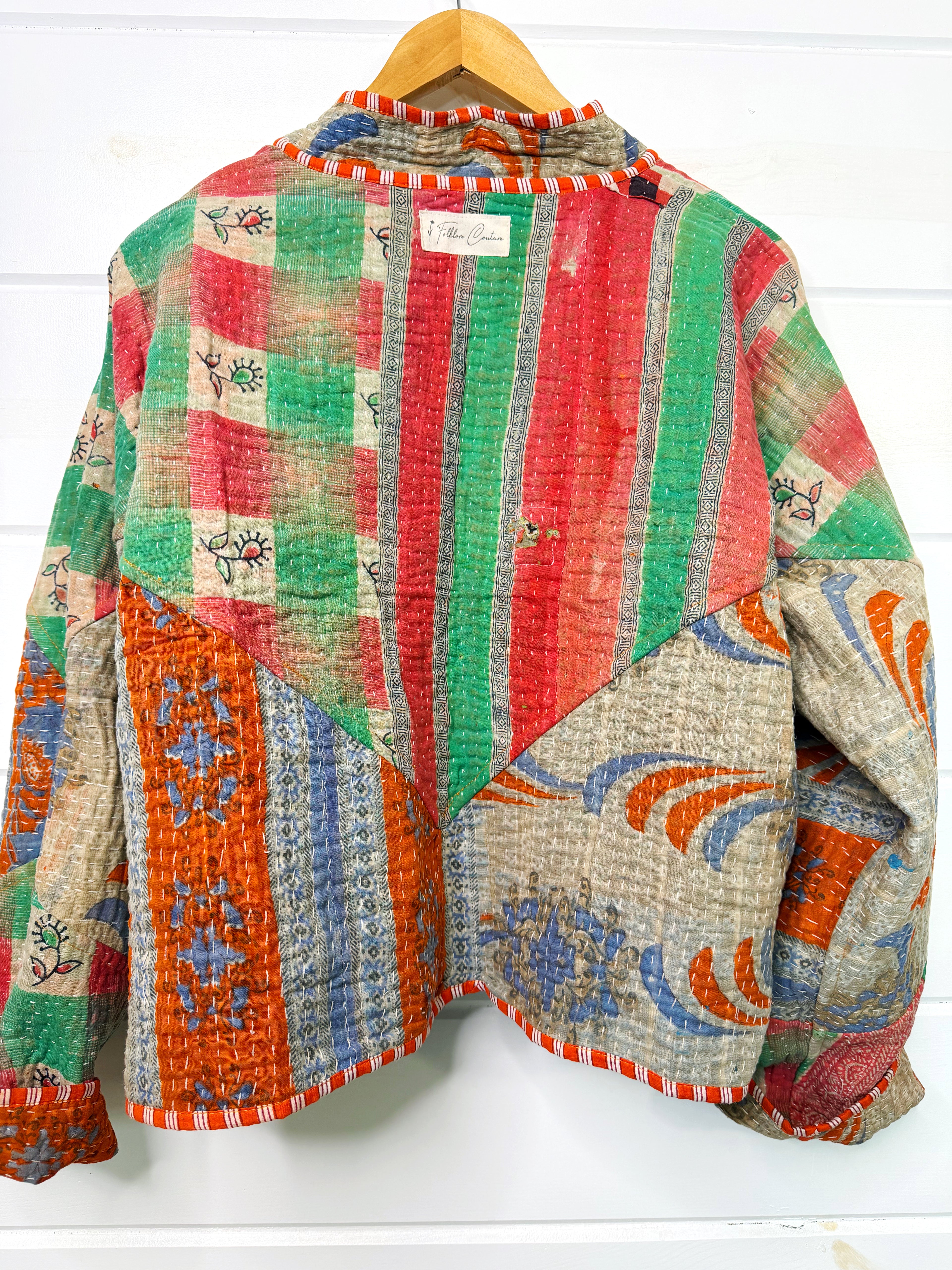 Patchwork Kantha Jacket – Quilted Reversible Blanket Coat