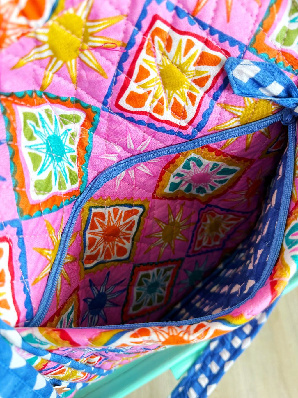 Quilted Weekender Duffle Overnight Bag - Pink Sunshine