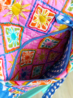 Quilted Weekender Duffle Overnight Bag - Pink Sunshine