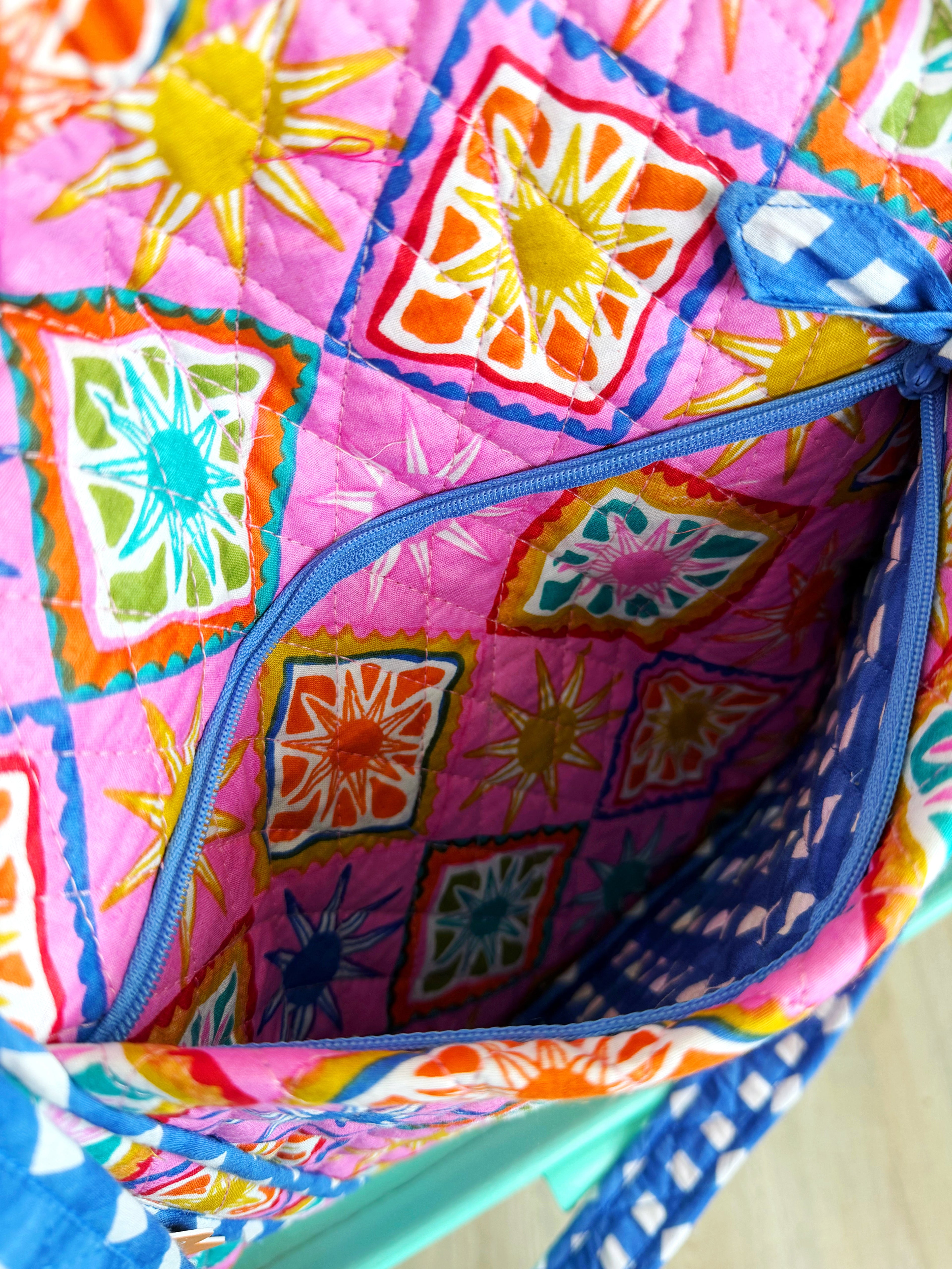 Quilted Weekender Duffle Overnight Bag - Pink Sunshine