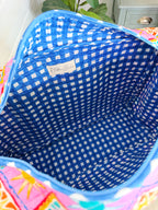 Quilted Weekender Duffle Overnight Bag - Pink Sunshine