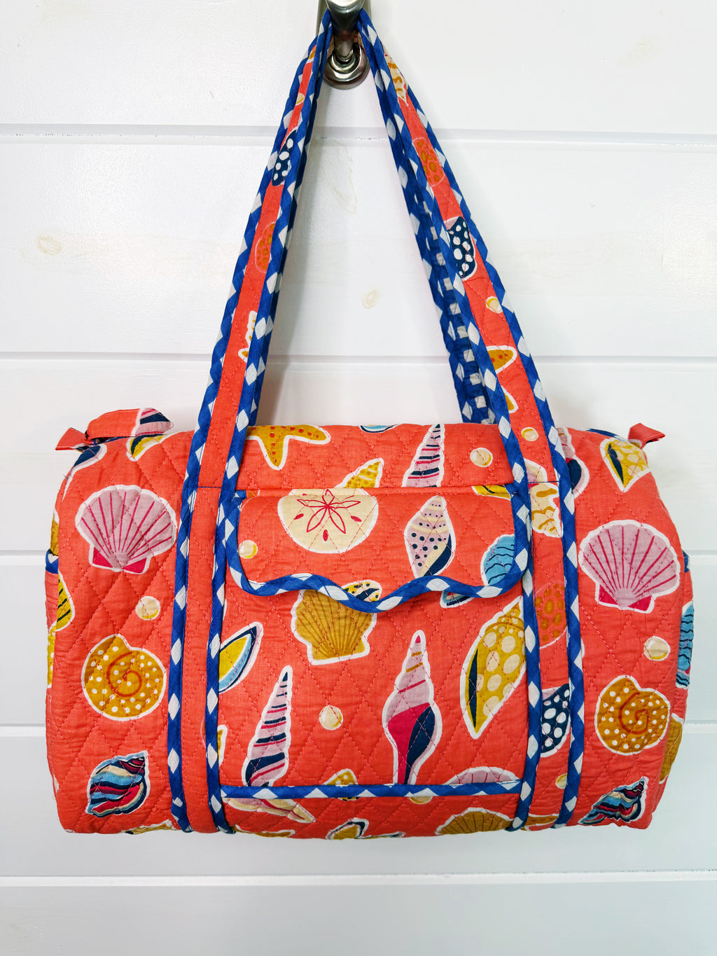 Quilted Mini Duffle Bag - Coral Seashell