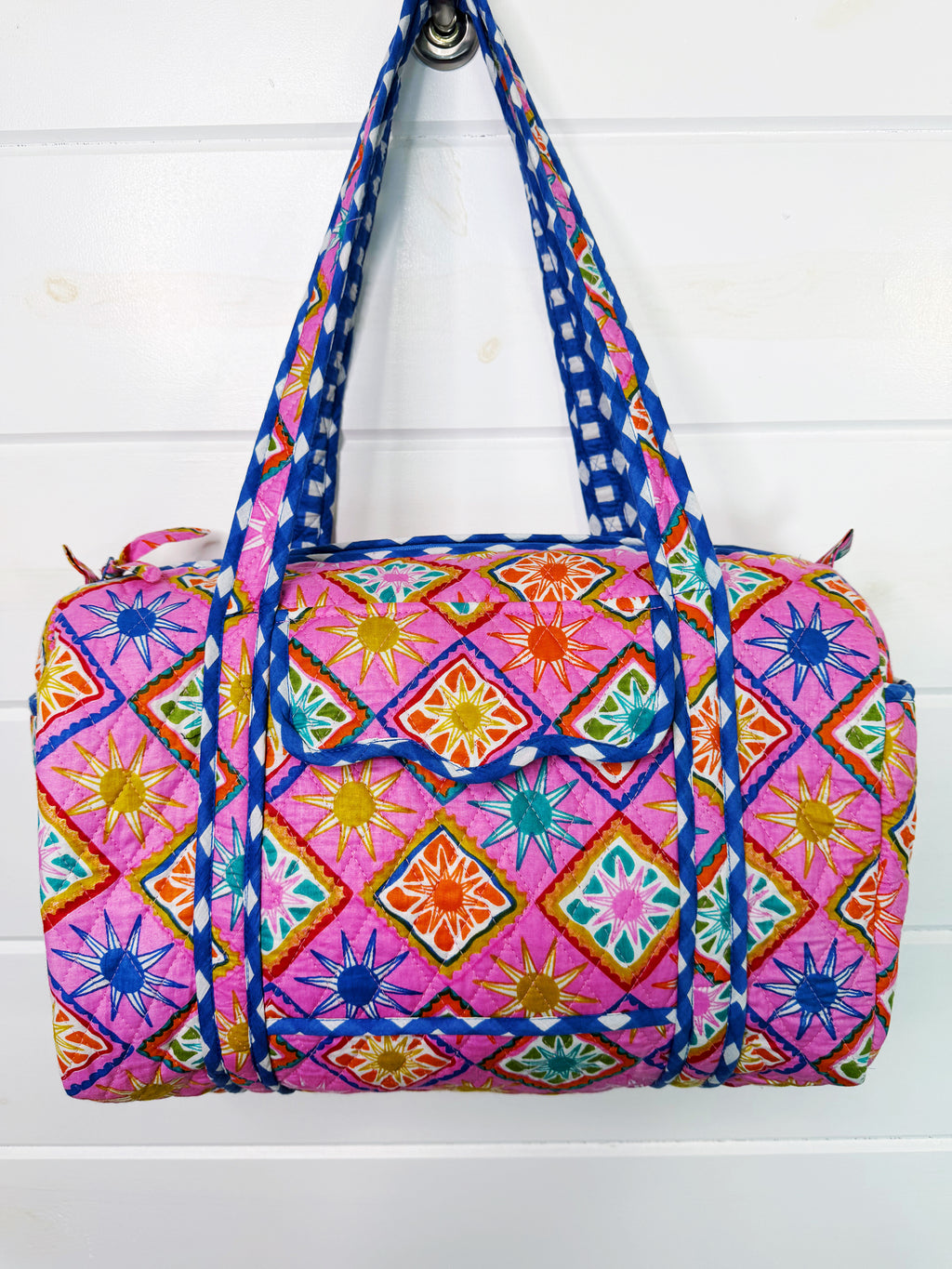 Quilted Mini Duffle Bag - Pink Sunshine
