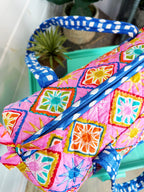 Quilted Mini Duffle Bag - Pink Sunshine