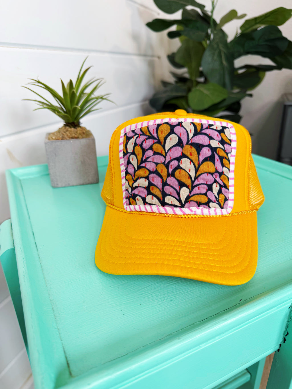 Kantha Patch Trucker Hat - One of a Kind