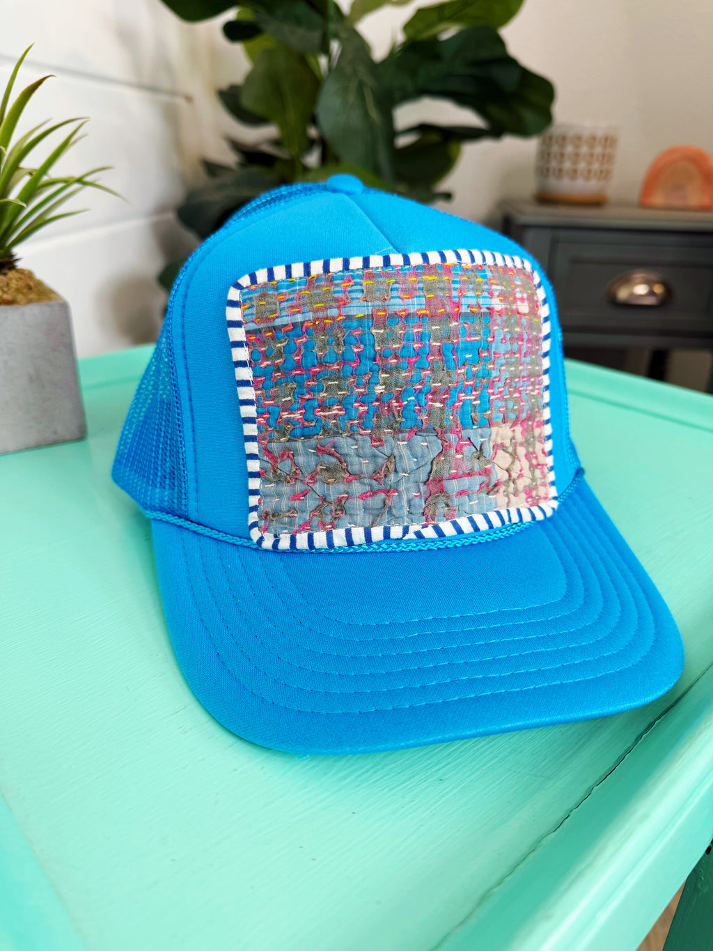 Kantha Patch Trucker Hat - One of a Kind