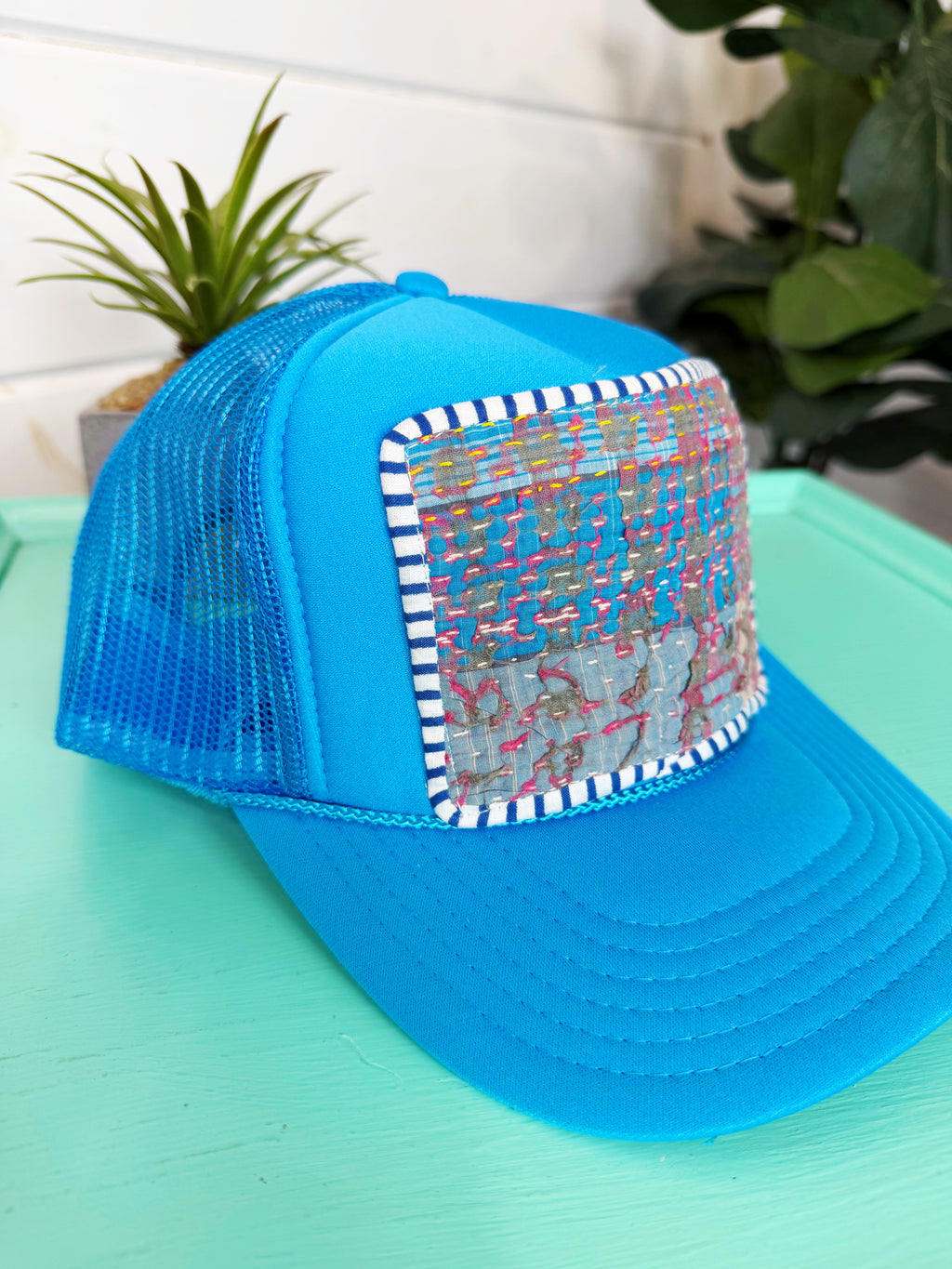 Kantha Patch Trucker Hat - One of a Kind