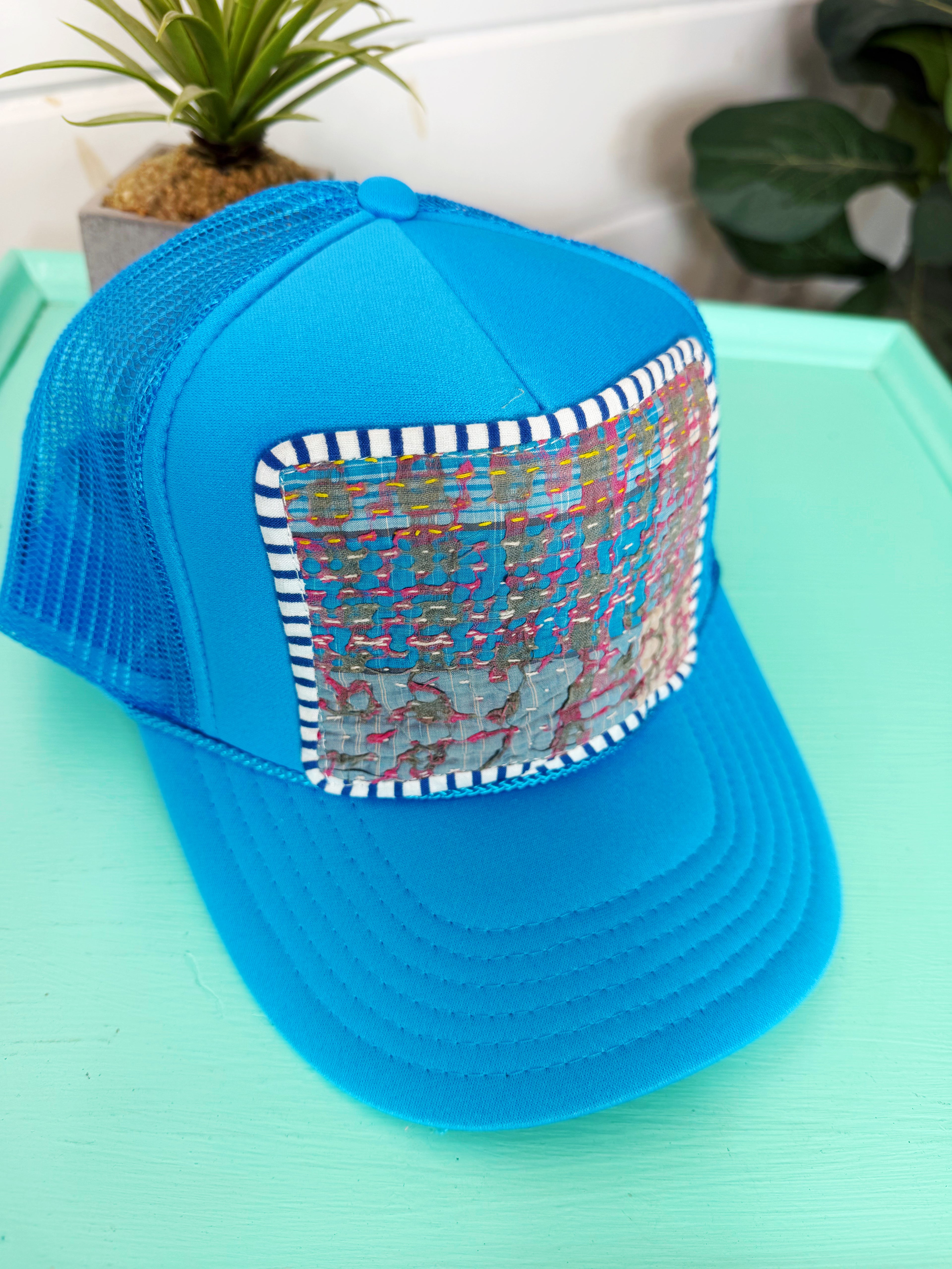 Kantha Patch Trucker Hat - One of a Kind