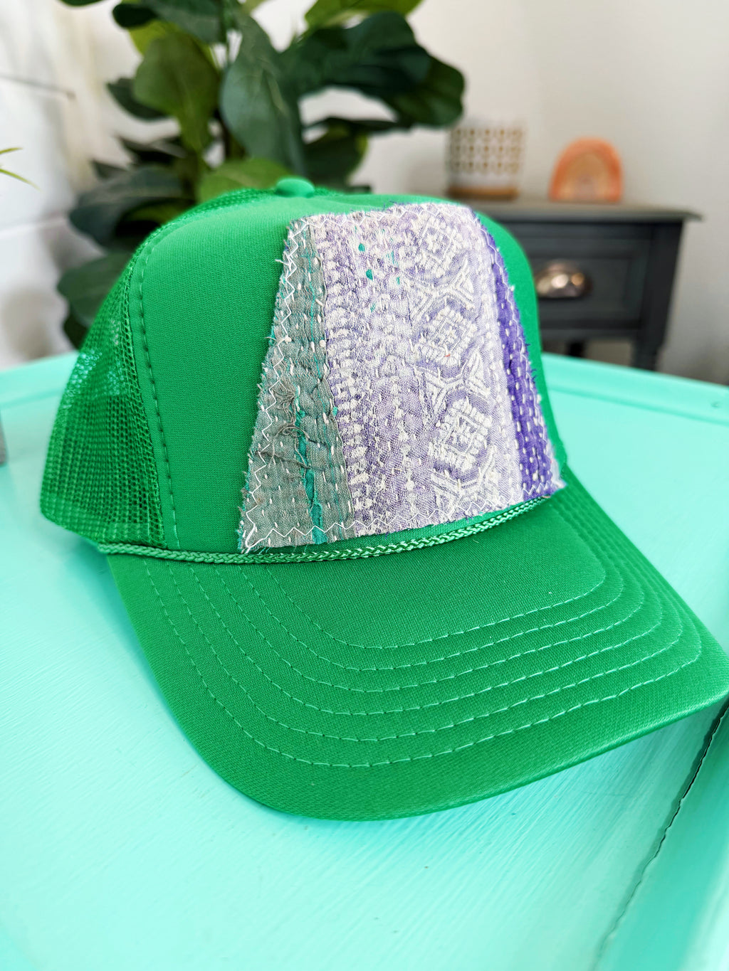 Kantha Patch Trucker Hat - One of a Kind