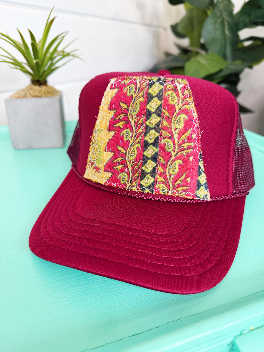 Kantha Patch Trucker Hat - One of a Kind
