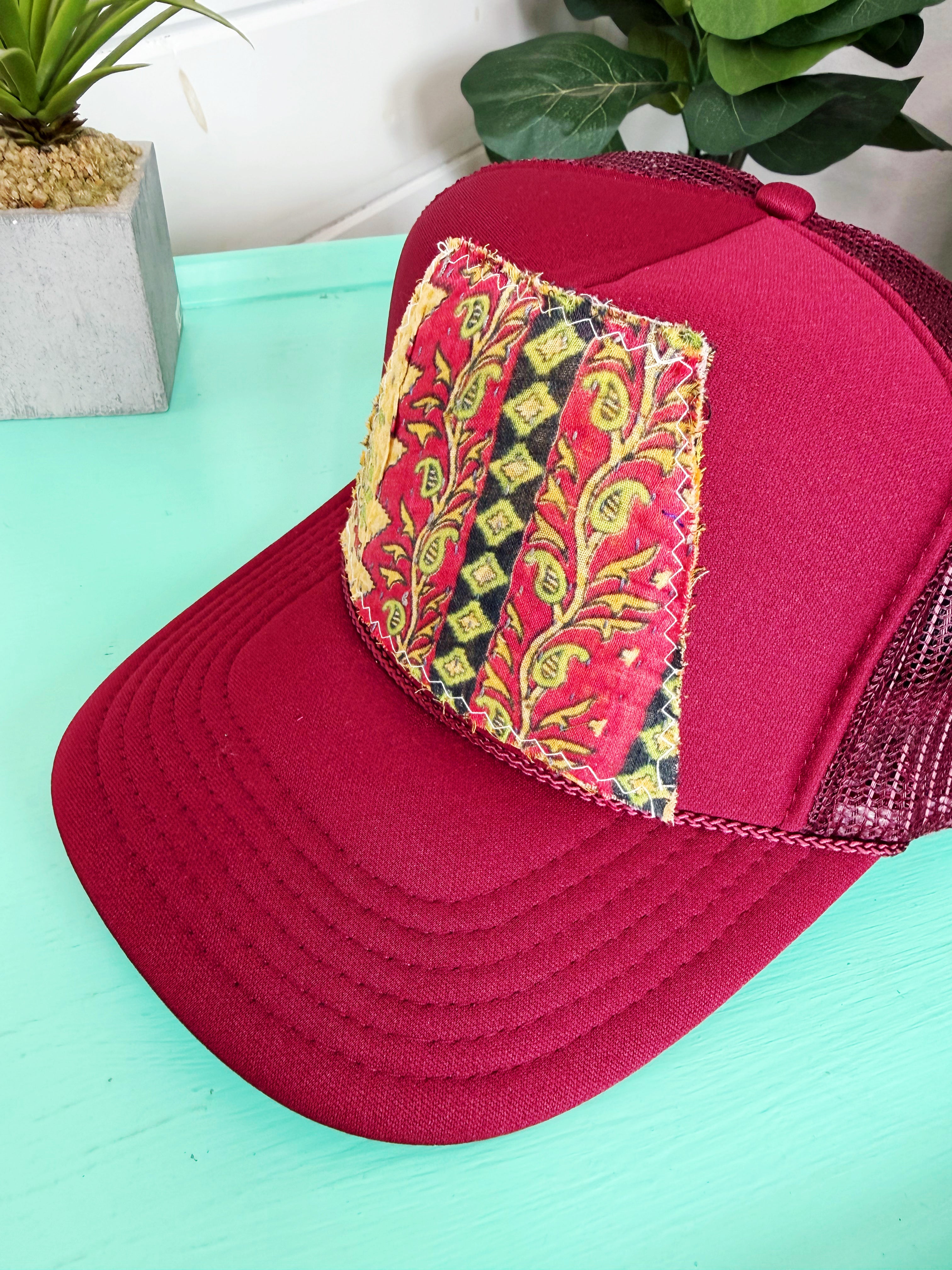 Kantha Patch Trucker Hat - One of a Kind