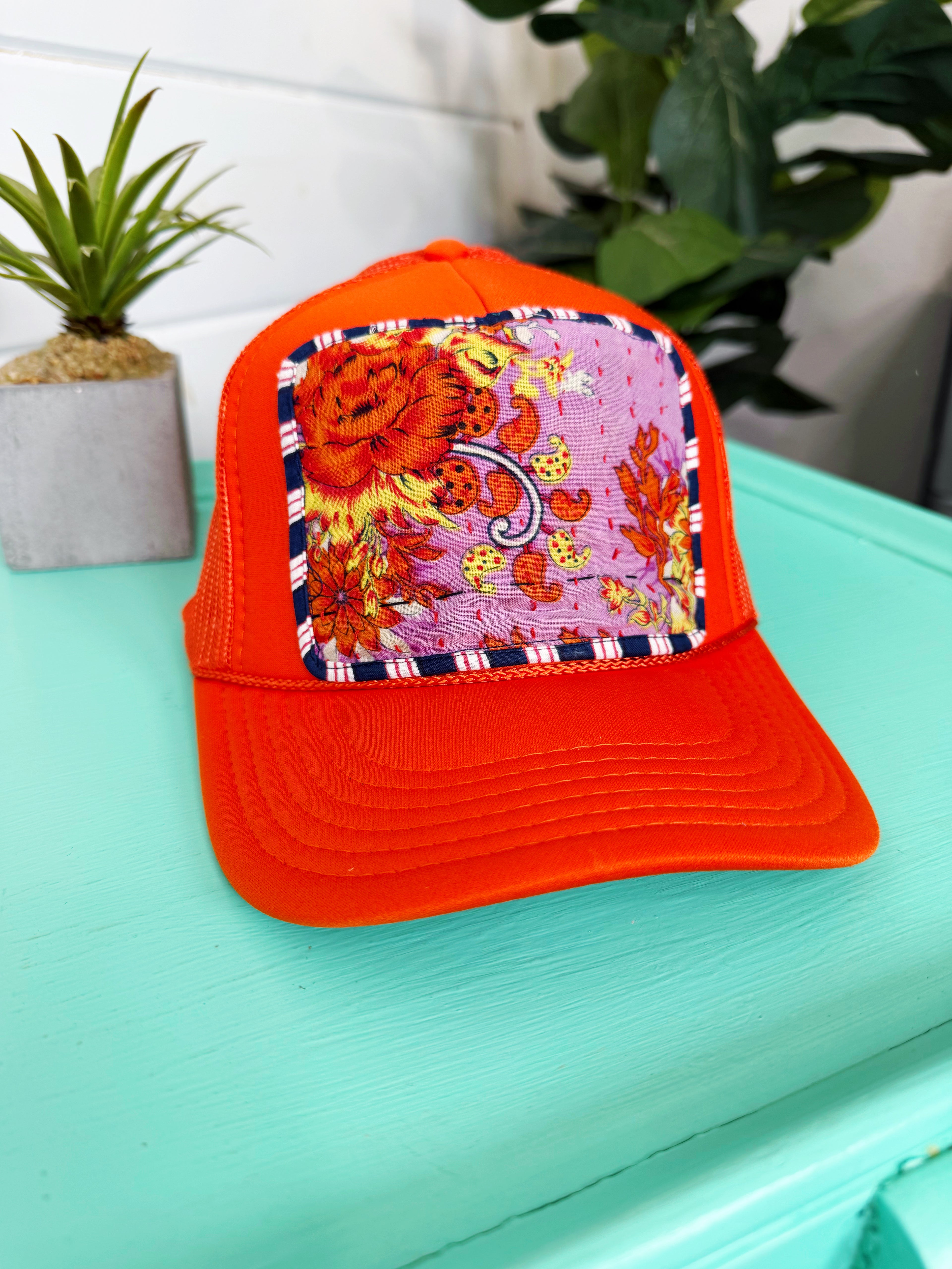 Kantha Patch Trucker Hat - One of a Kind