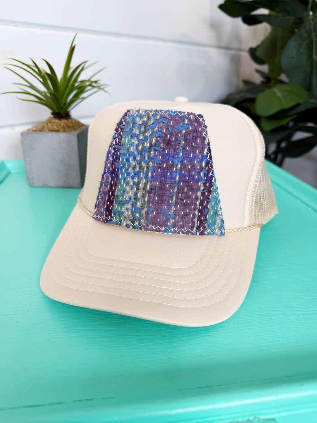 Kantha Patch Trucker Hat - One of a Kind