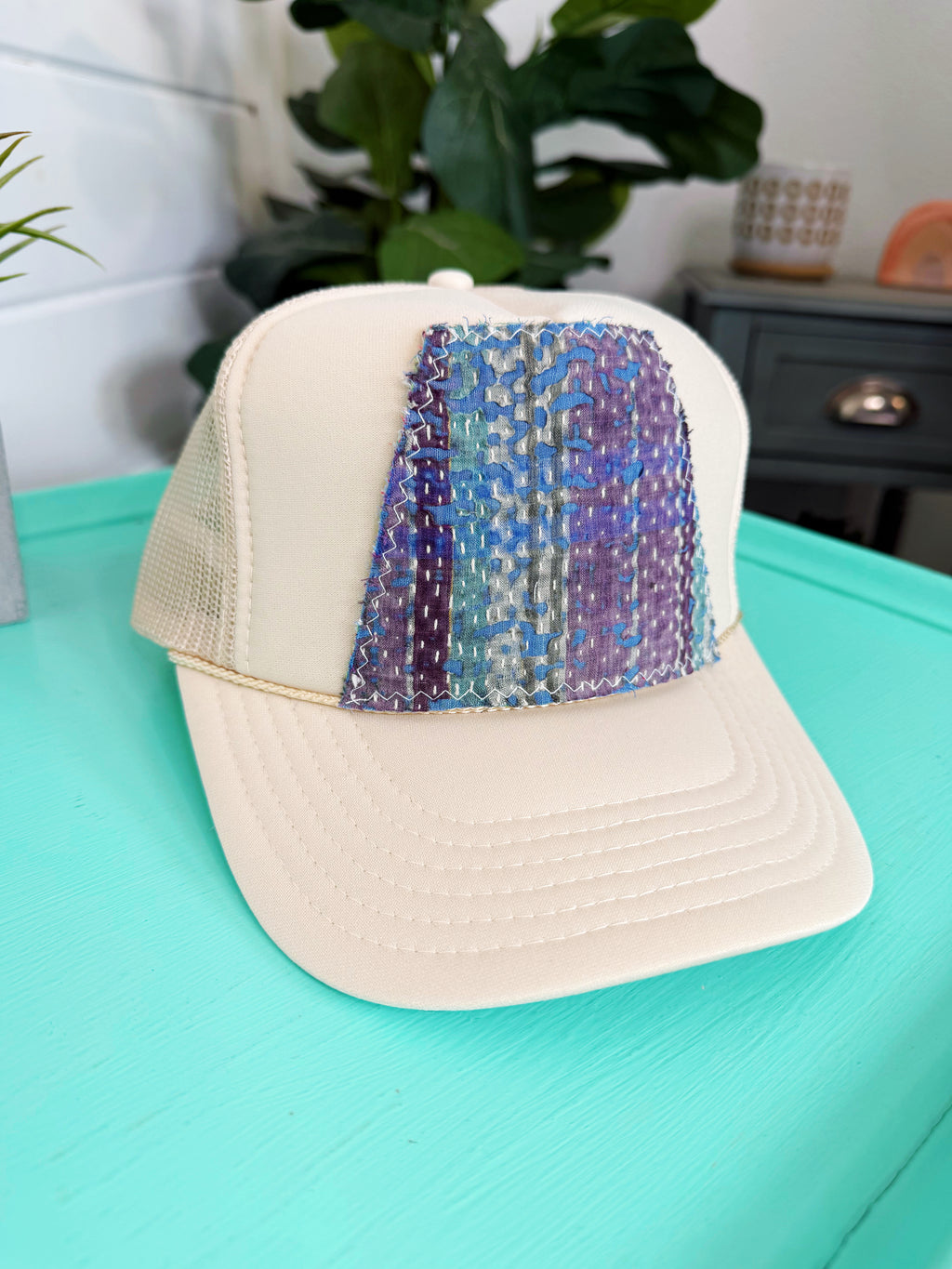 Kantha Patch Trucker Hat - One of a Kind