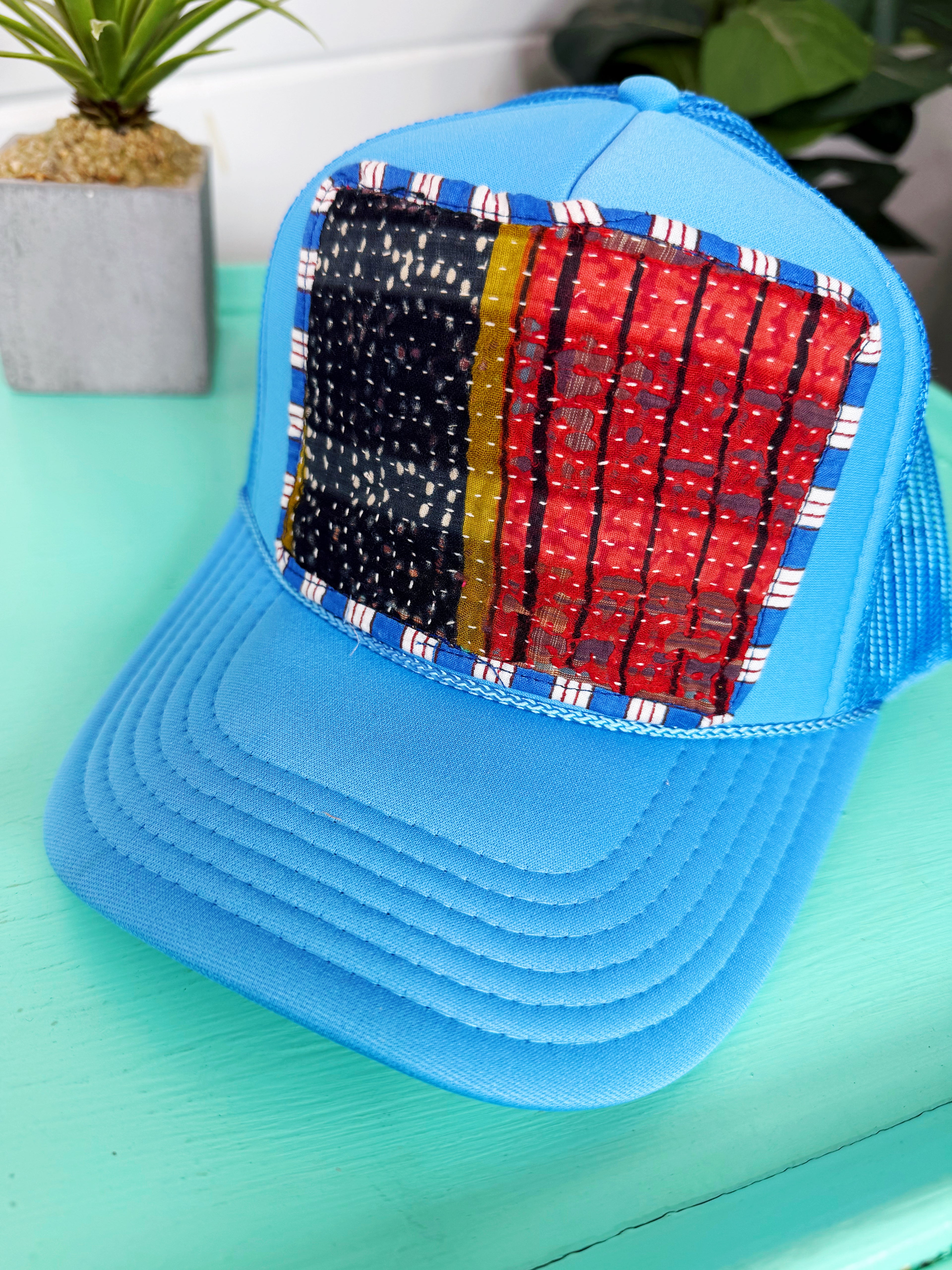 Kantha Patch Trucker Hat - One of a Kind