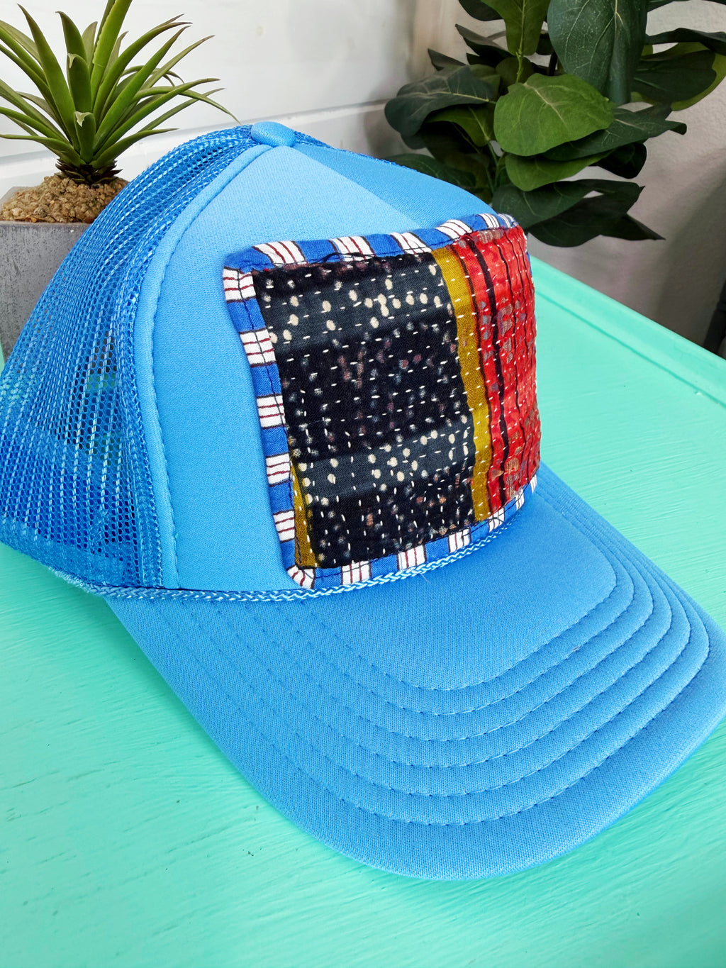 Kantha Patch Trucker Hat - One of a Kind
