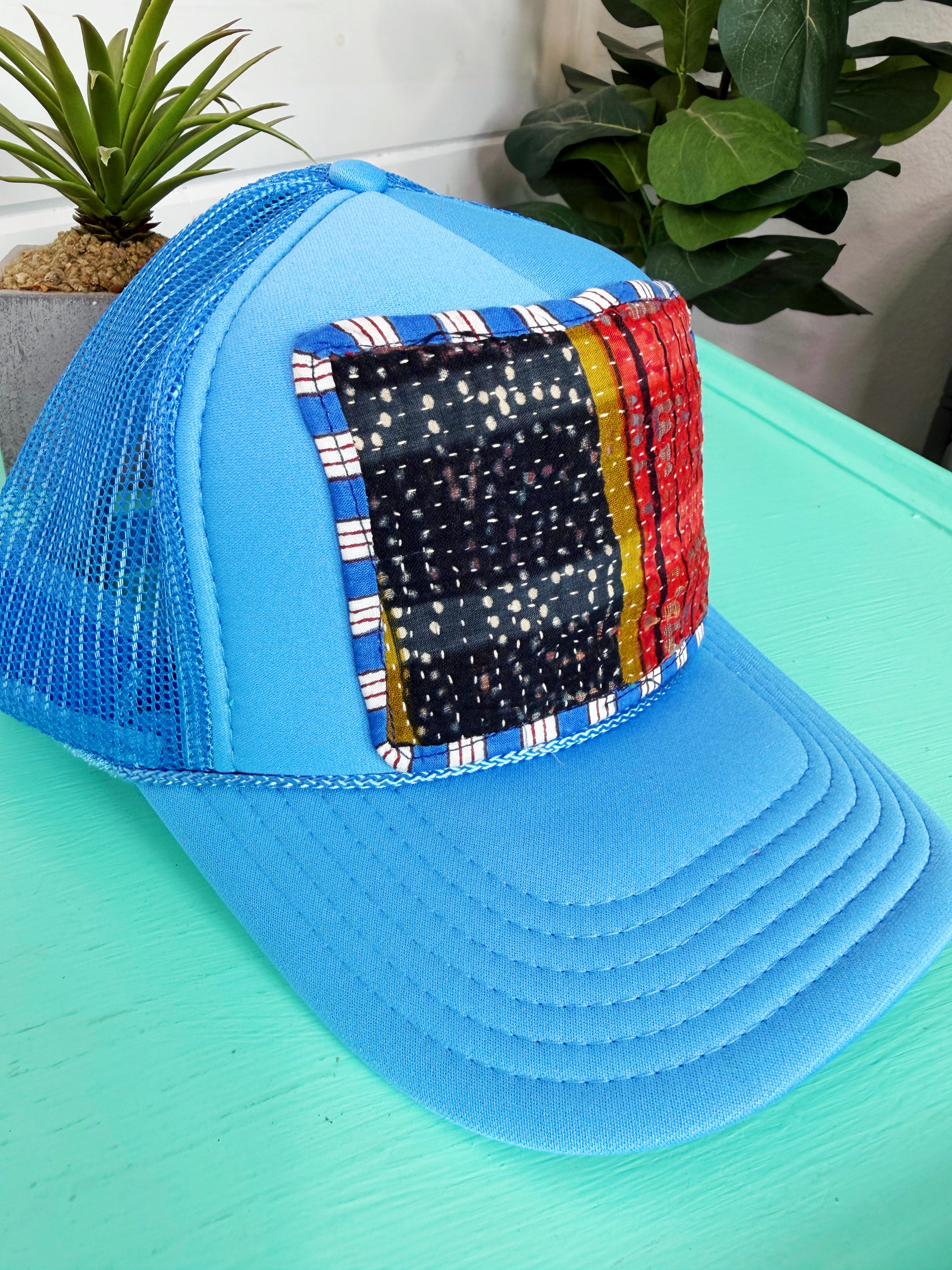 Kantha Patch Trucker Hat - One of a Kind