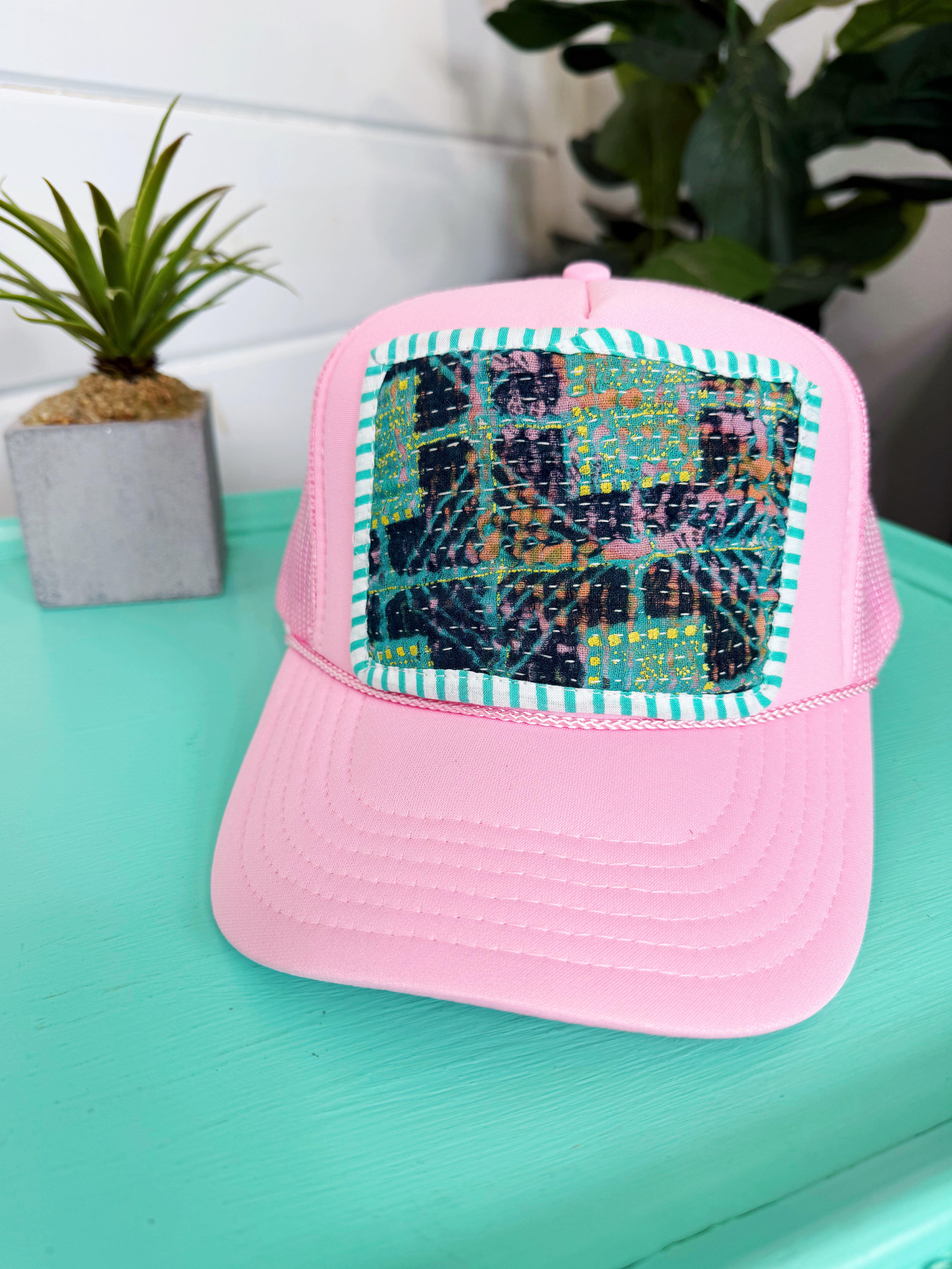 Kantha Patch Trucker Hat - One of a Kind