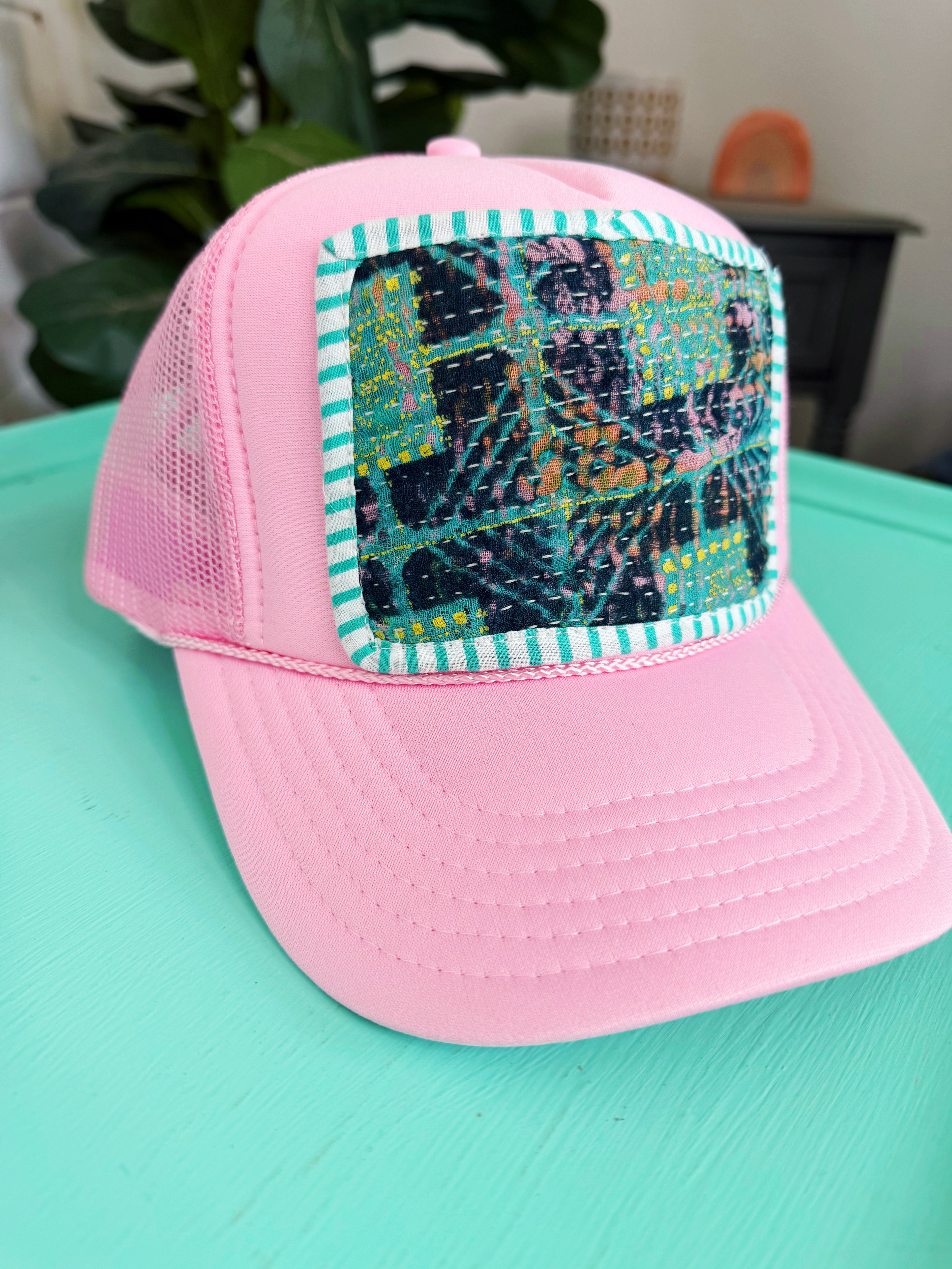 Kantha Patch Trucker Hat - One of a Kind