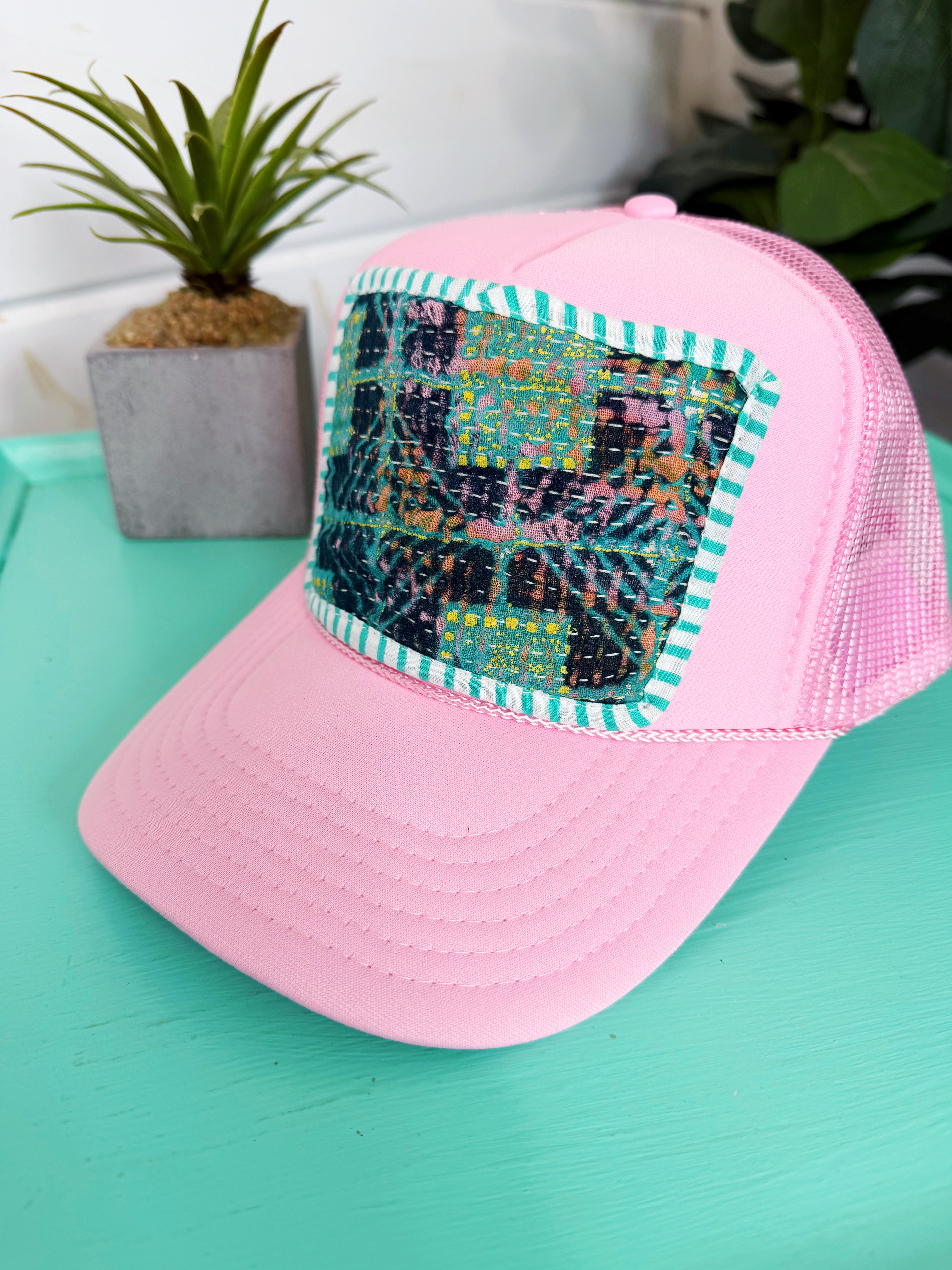 Kantha Patch Trucker Hat - One of a Kind