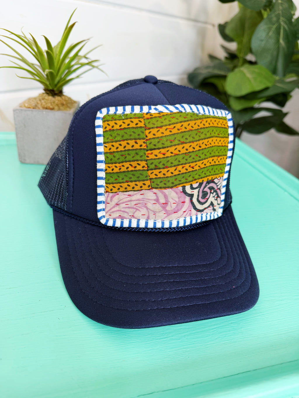 Kantha Patch Trucker Hat - One of a Kind