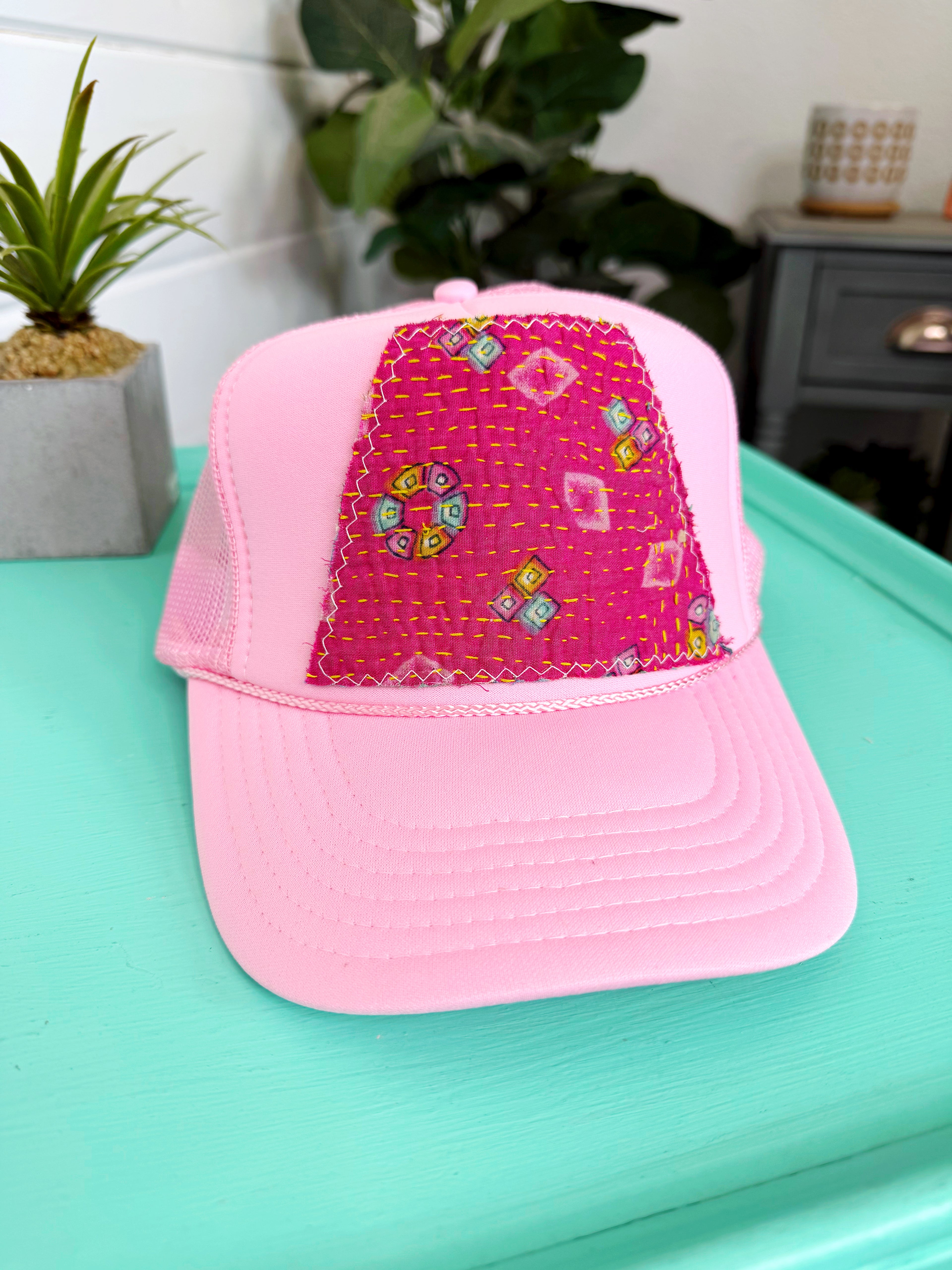 Kantha Patch Trucker Hat - One of a Kind