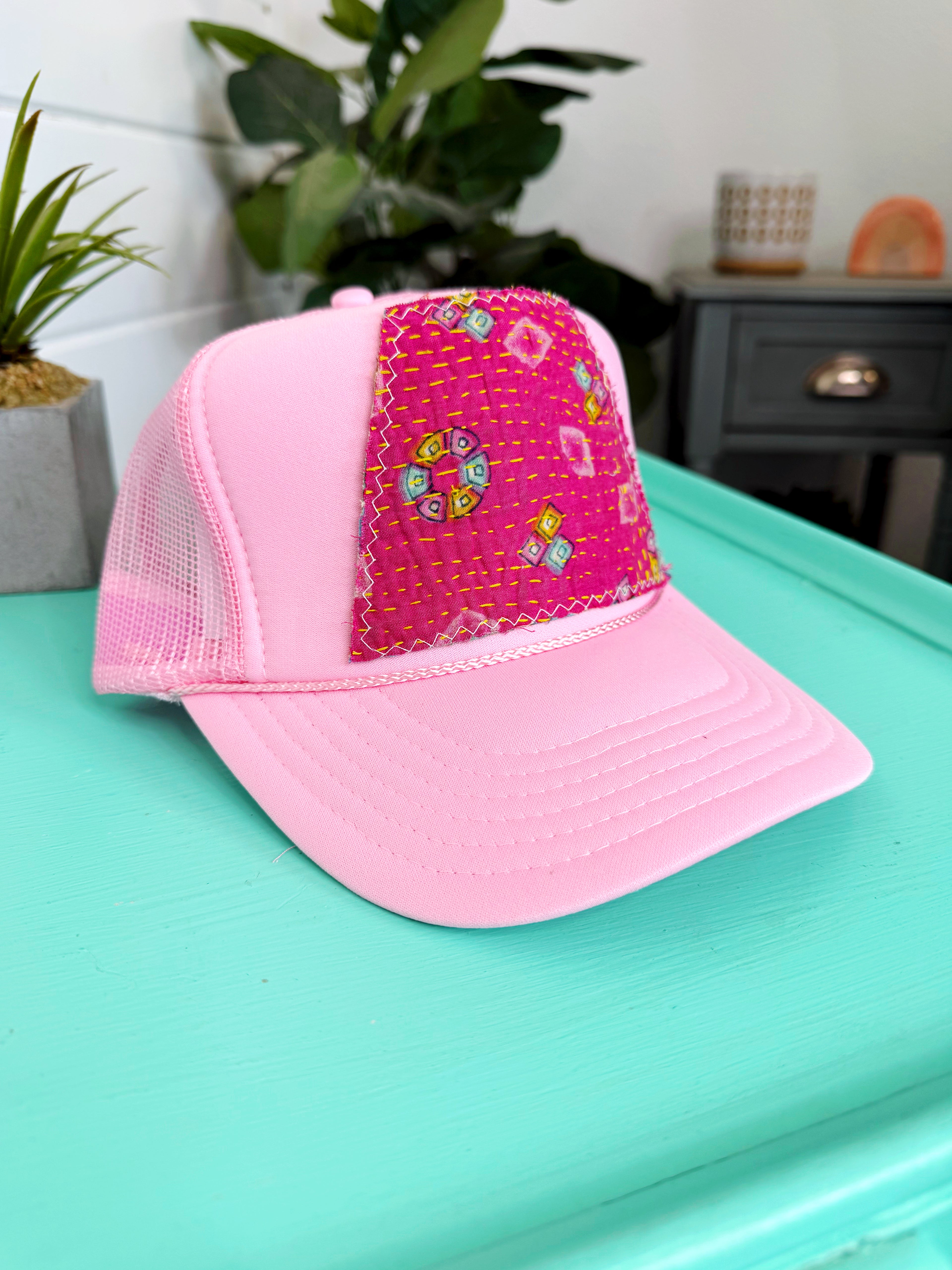 Kantha Patch Trucker Hat - One of a Kind