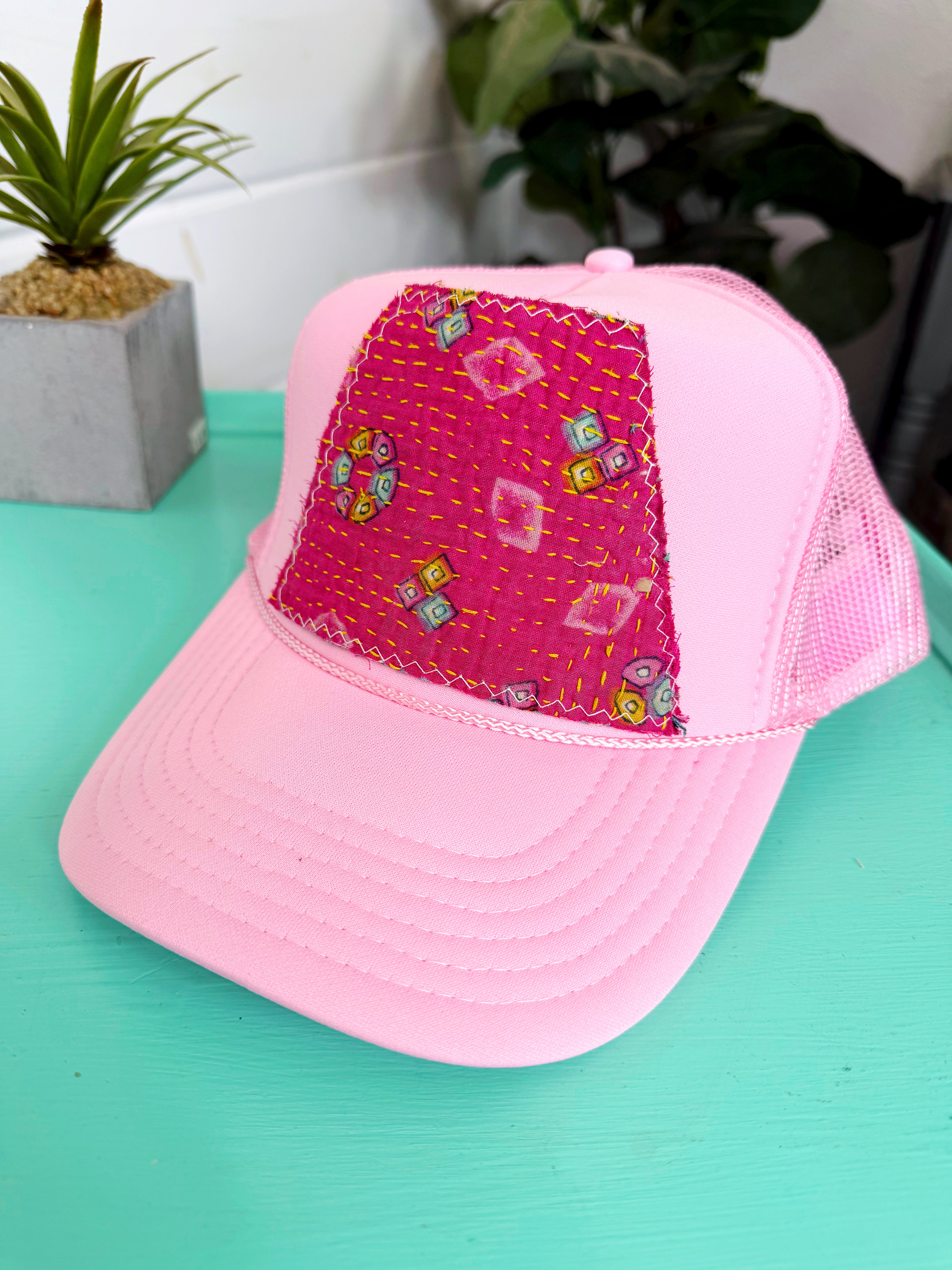 Kantha Patch Trucker Hat - One of a Kind