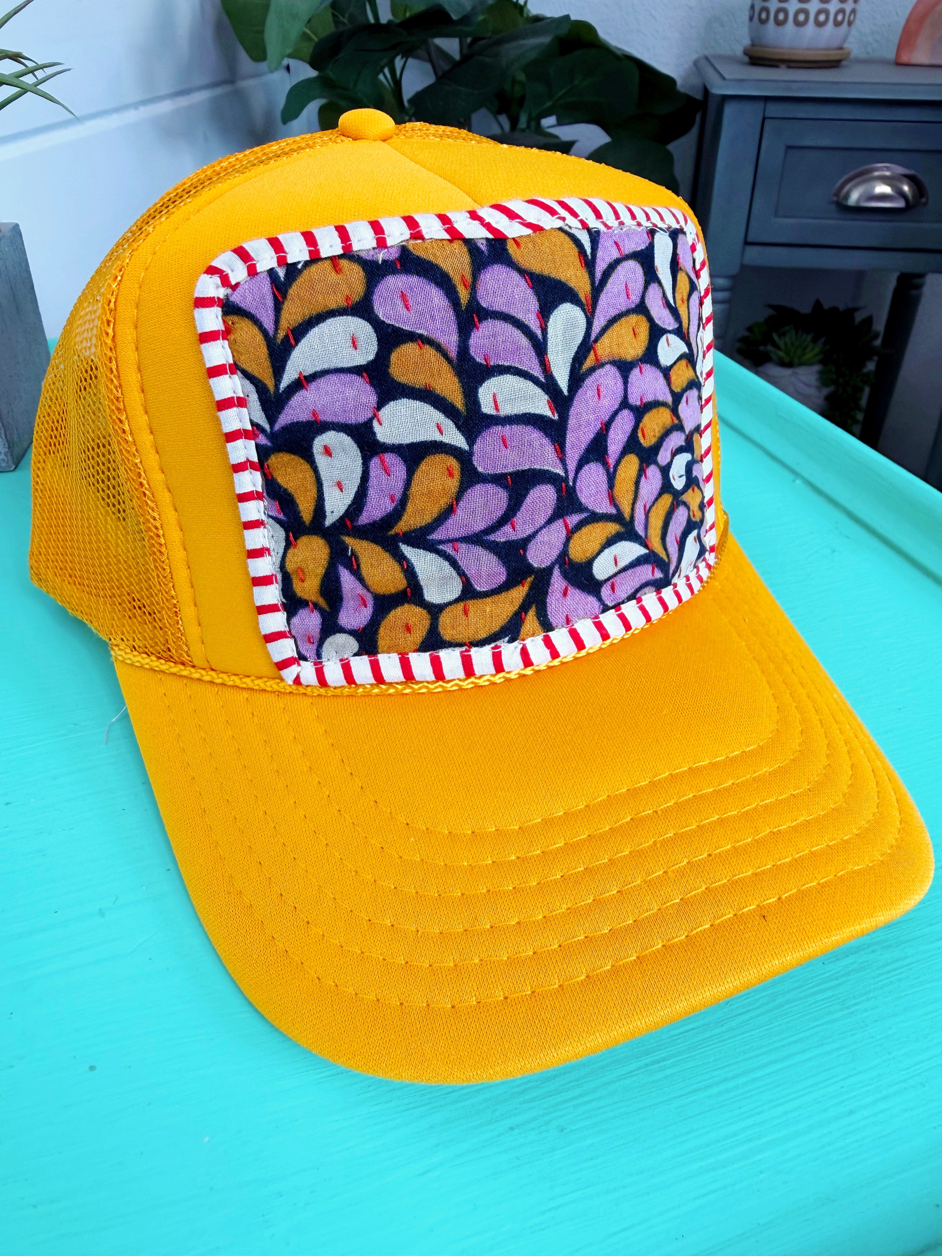 Kantha Patch Trucker Hat - One of a Kind