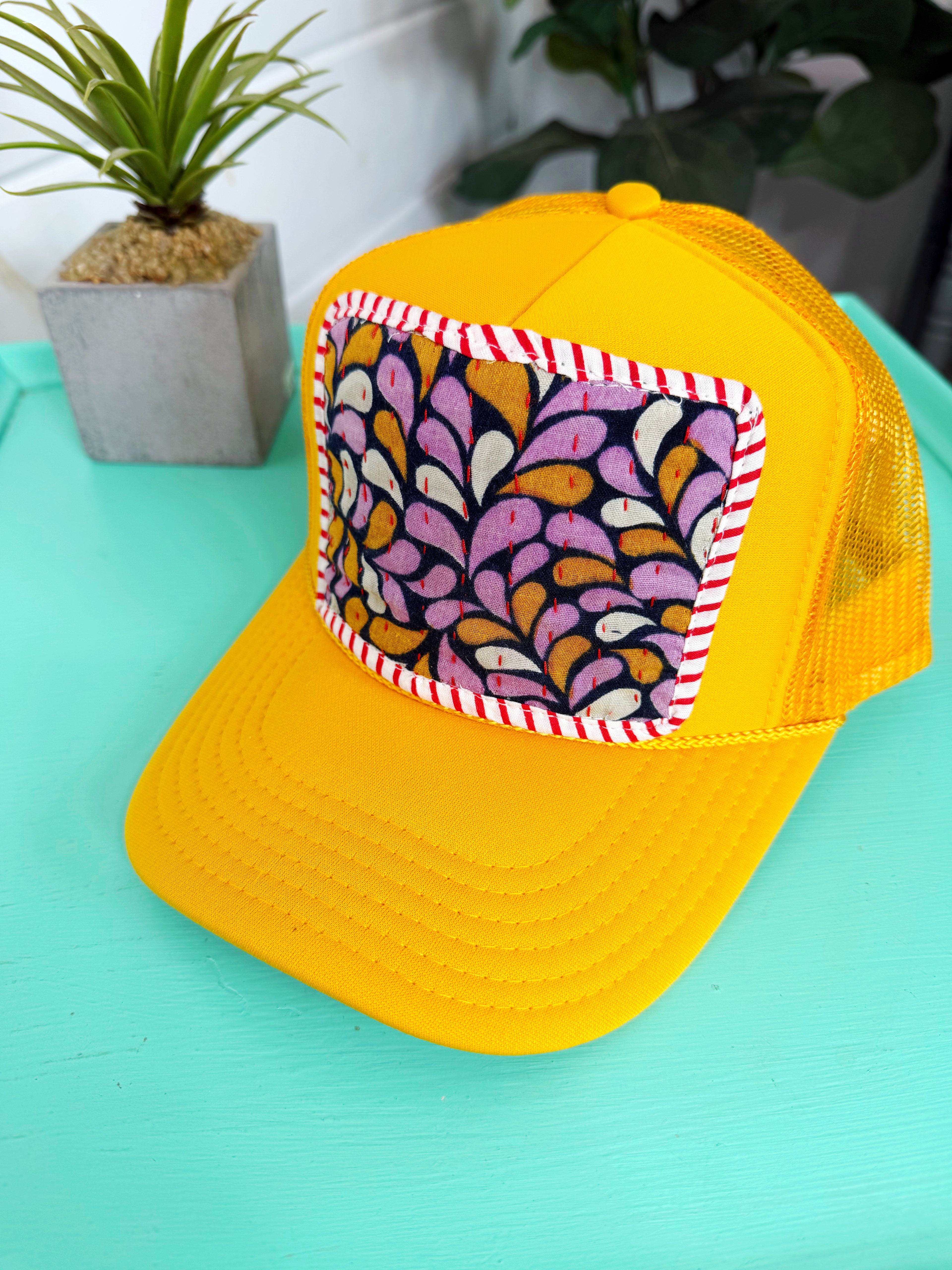 Kantha Patch Trucker Hat - One of a Kind