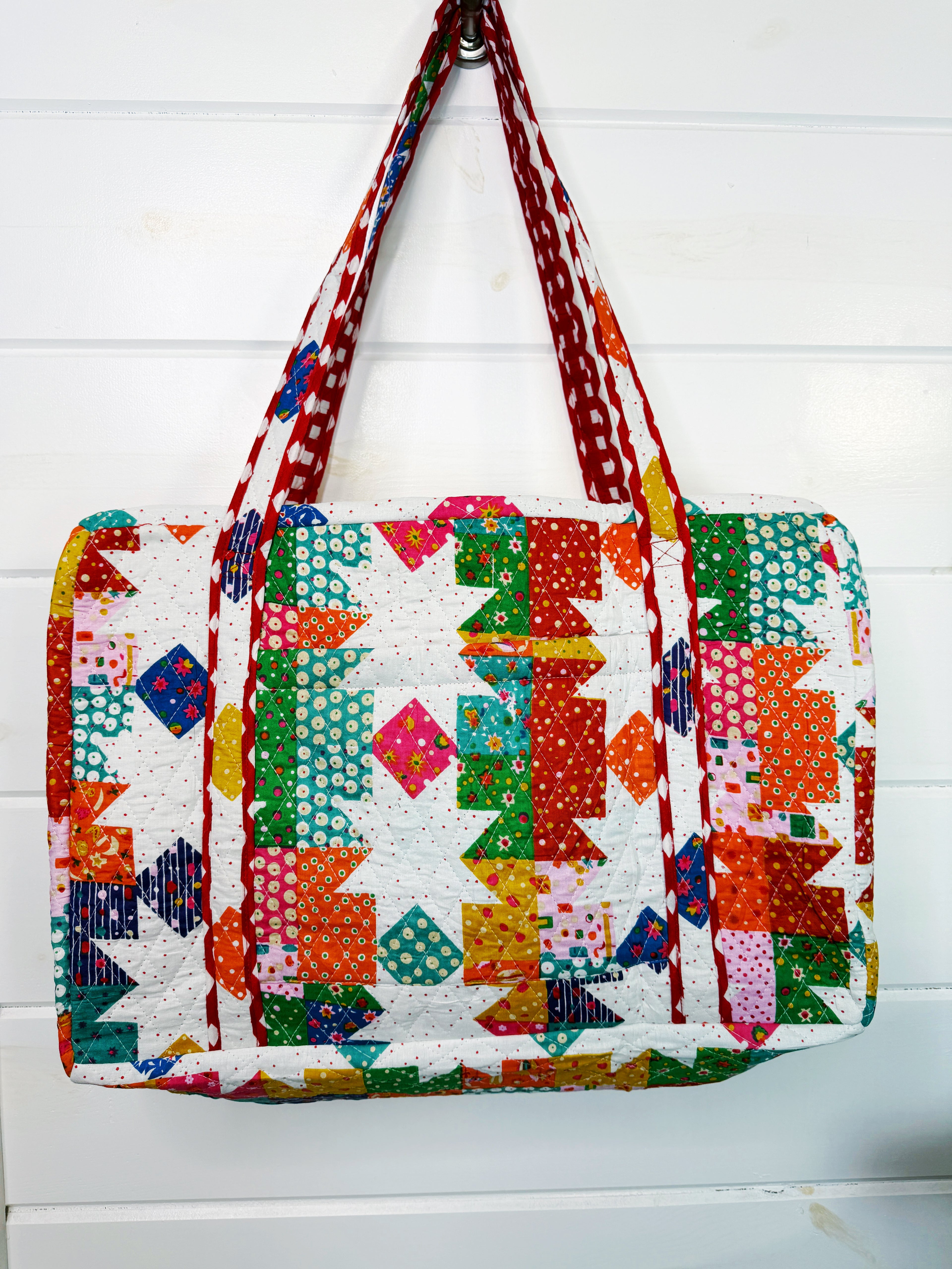 Quilted Weekender Duffle Overnight Bag - Granny Chic