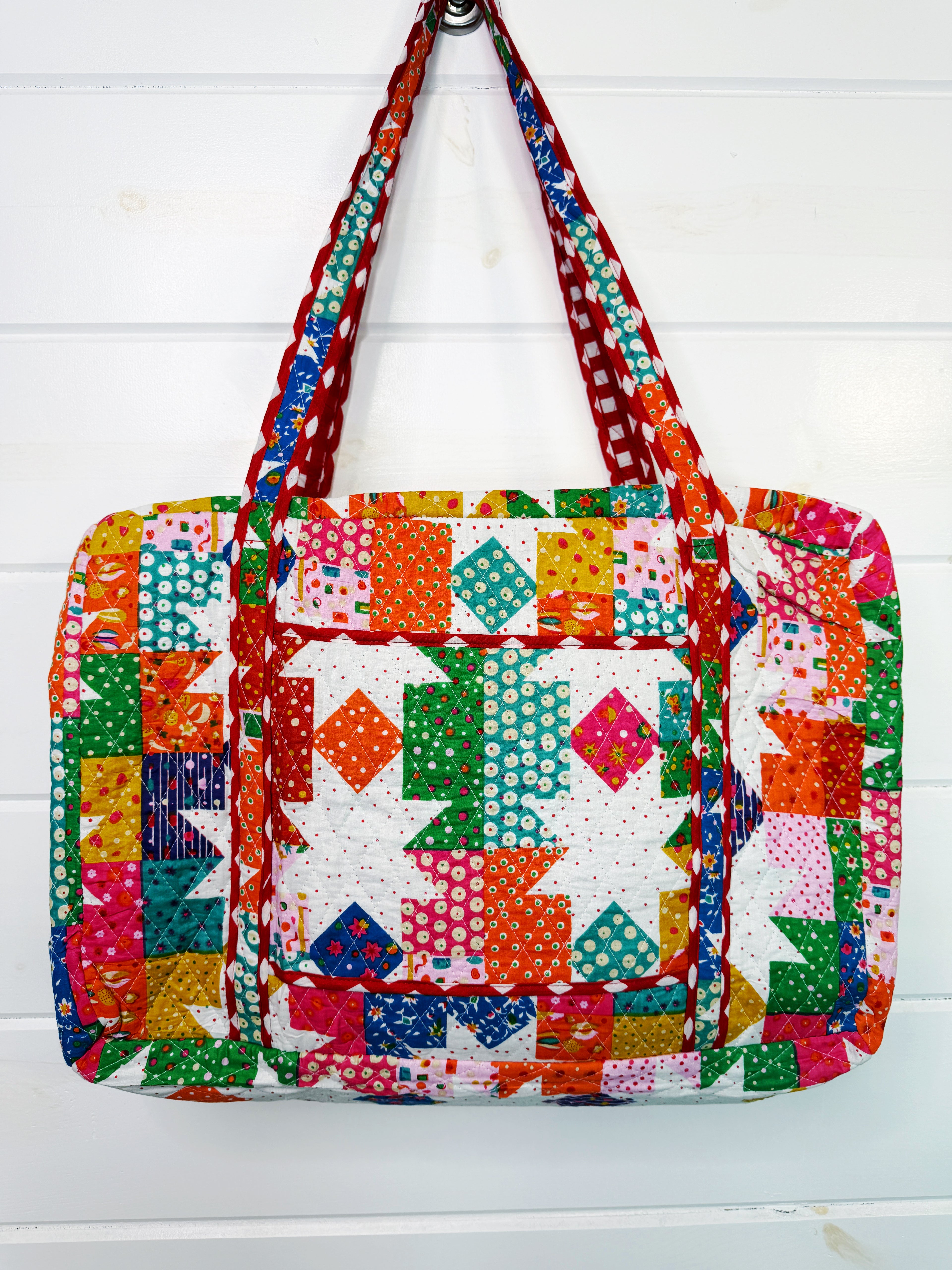 Quilted Weekender Duffle Overnight Bag - Granny Chic