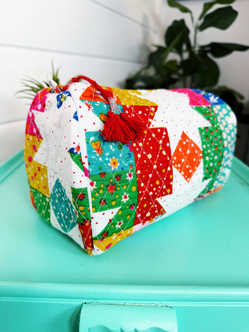 Quilted Makeup Cosmetics Toiletry Bag - Granny Chic