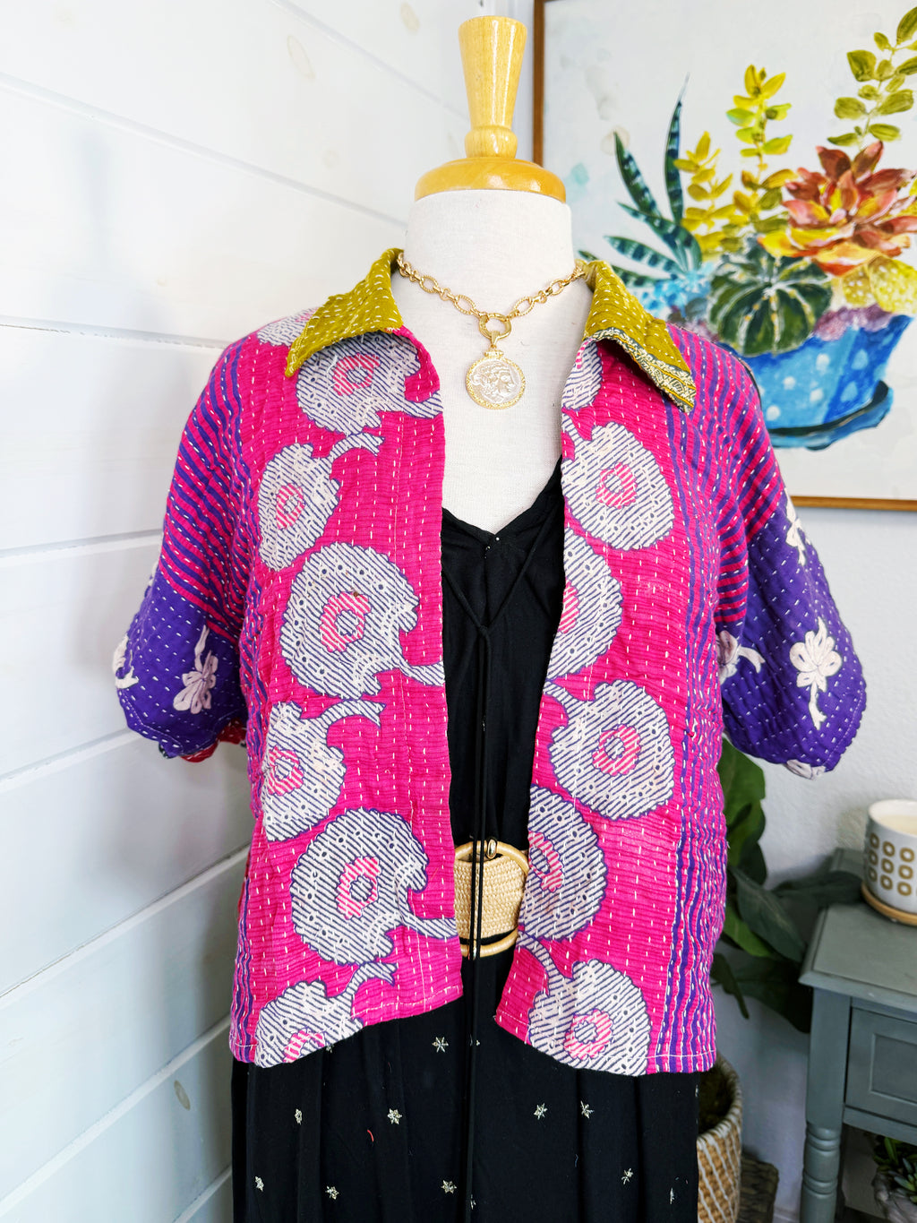 Revival Kantha Jacket – Cropped Style #2206