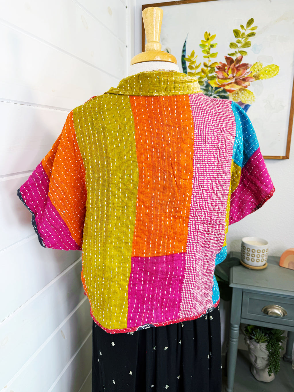 Revival Kantha Jacket – Cropped Style #2206