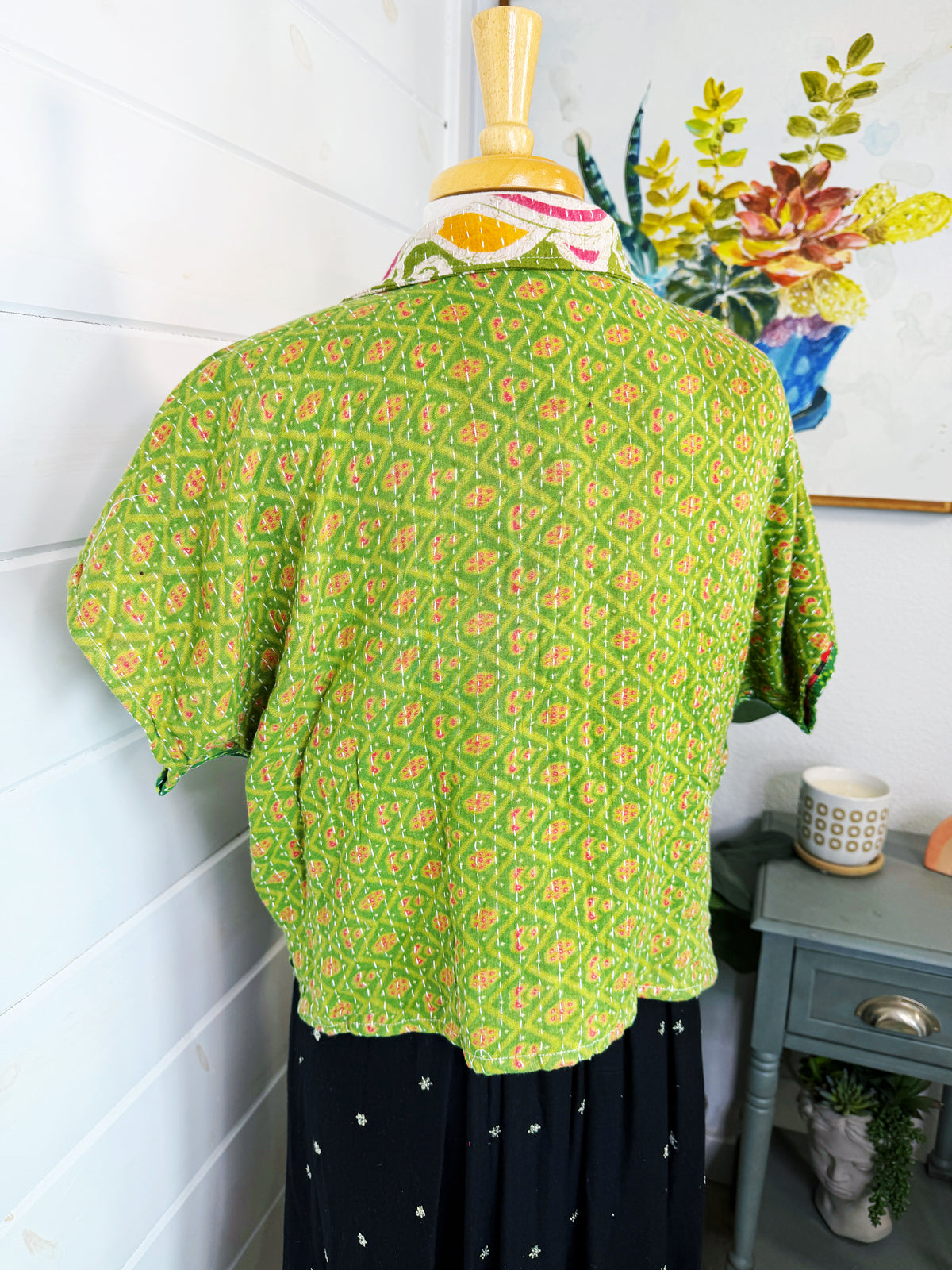 Revival Kantha Jacket – Cropped Style #2208
