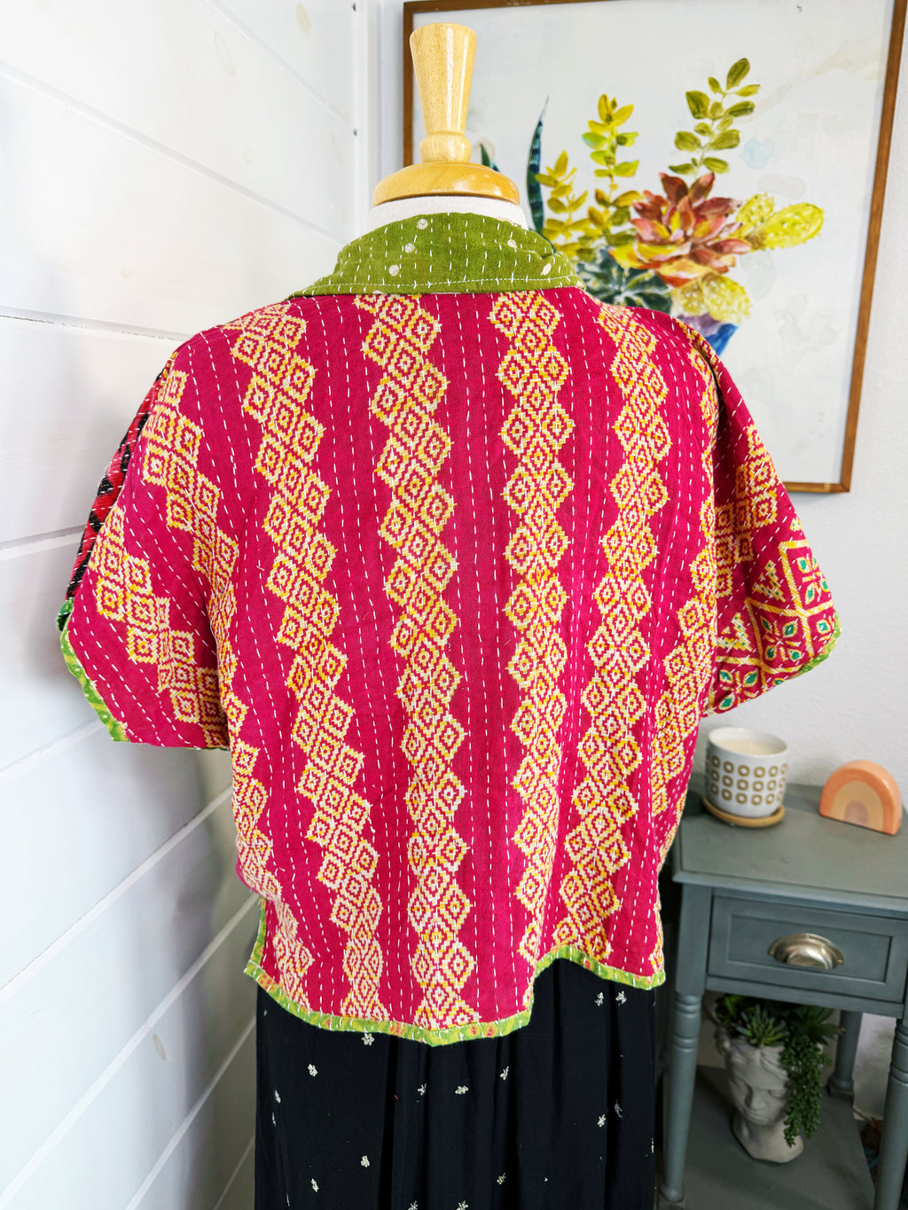 Revival Kantha Jacket – Cropped Style #2208