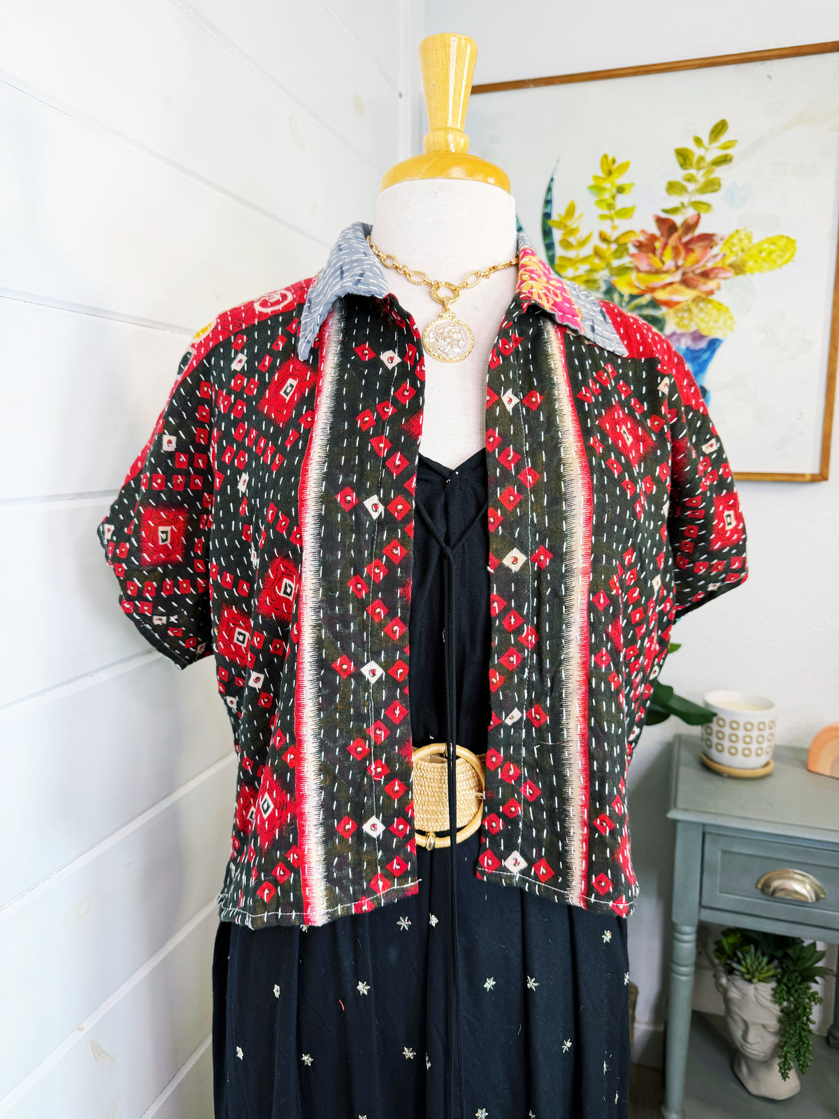 Revival Kantha Jacket – Cropped Style #2213