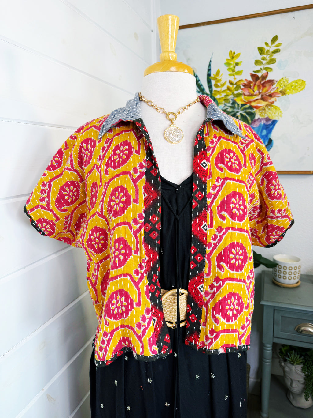 Revival Kantha Jacket – Cropped Style #2213