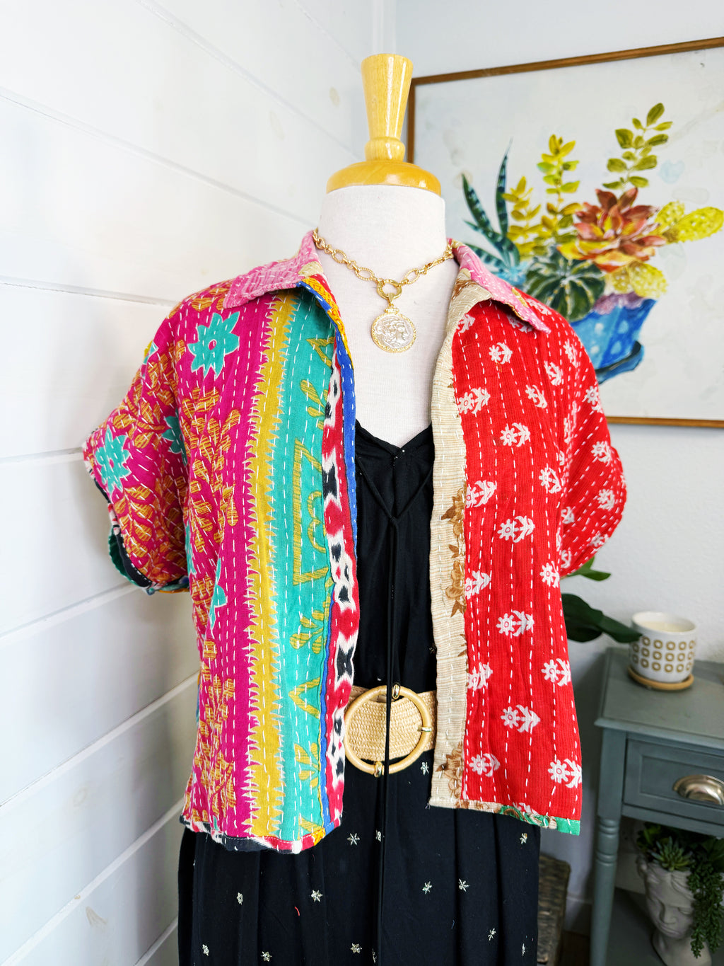 Revival Kantha Jacket – Cropped Style #2214